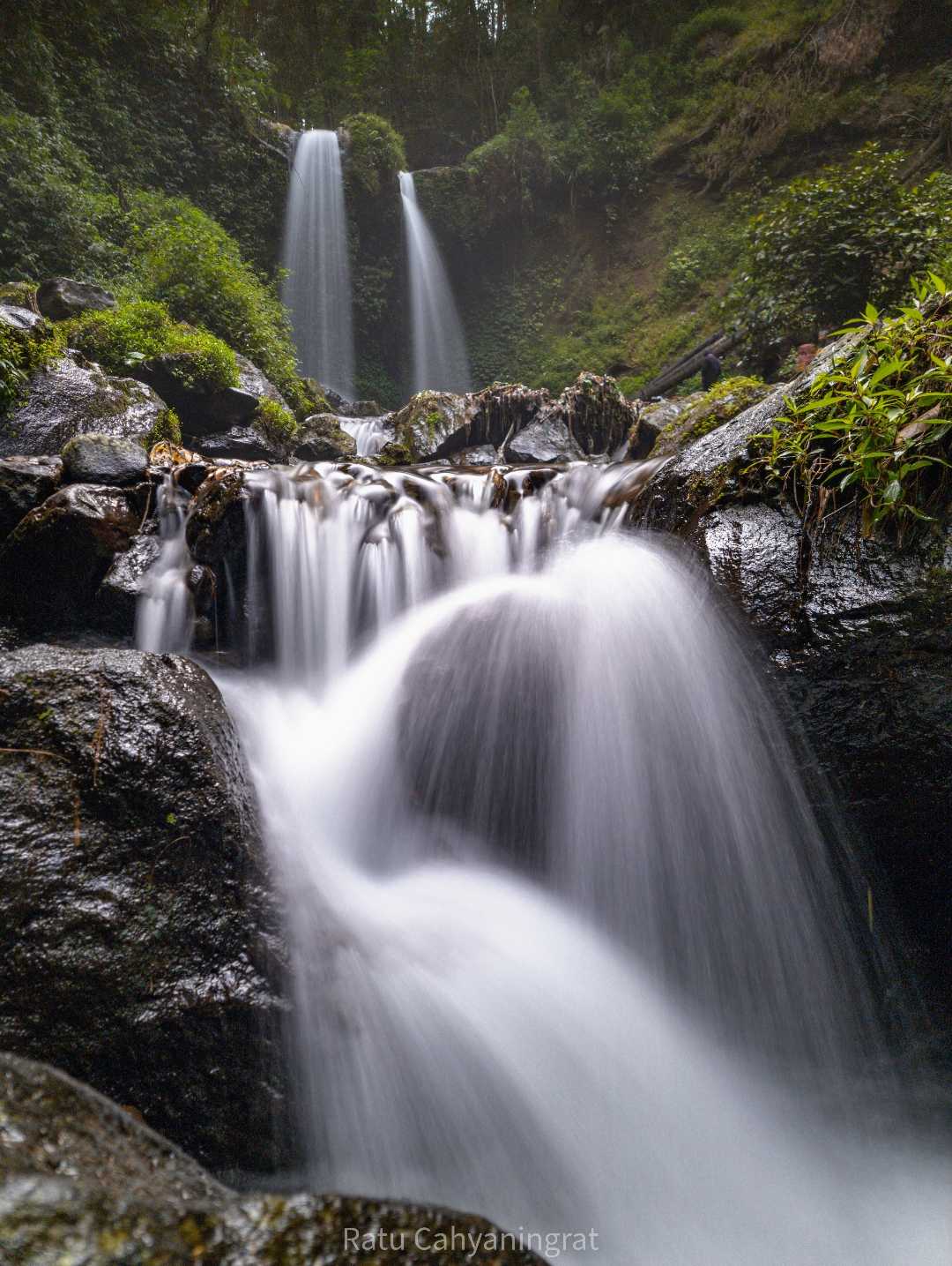 TWIN GRENJENGAN WATERFALL, MAGELANG, CENTRAL JAVA