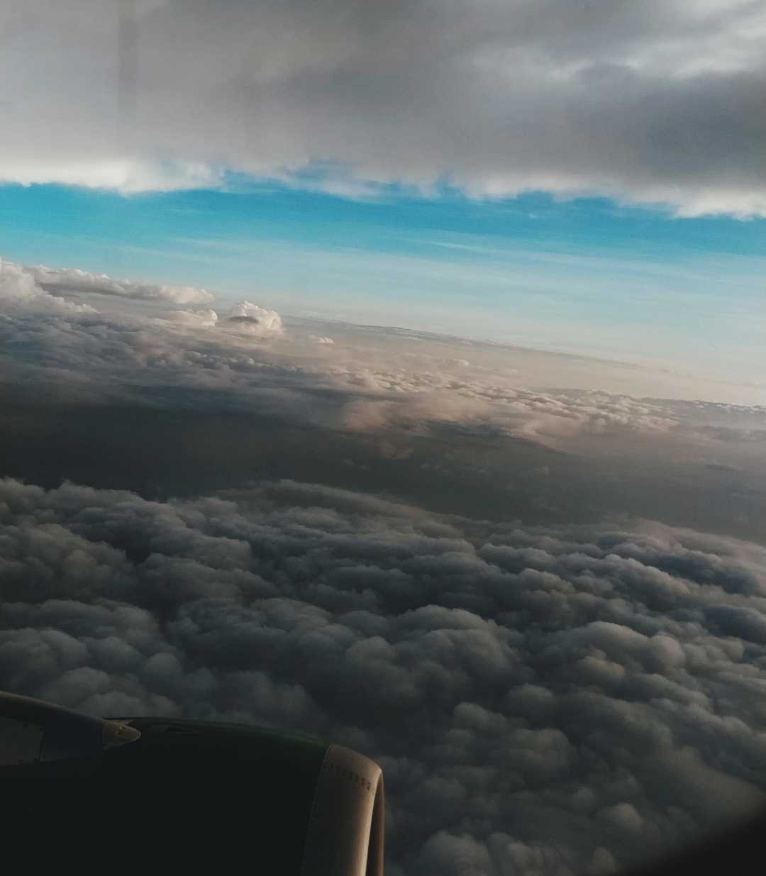 the view in the airplane window