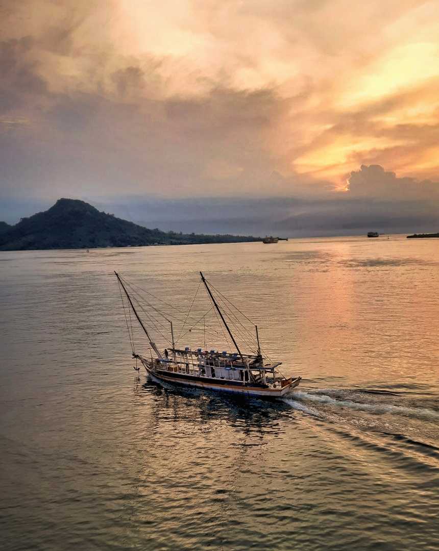 Sailing at dusk