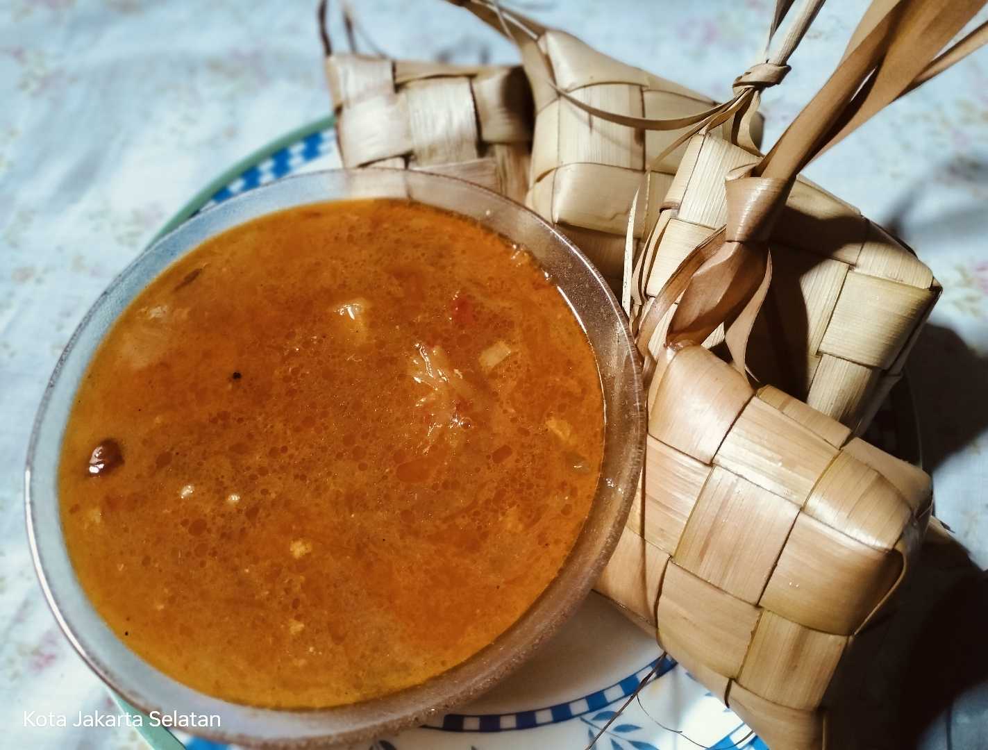 ketupat with sambal godog