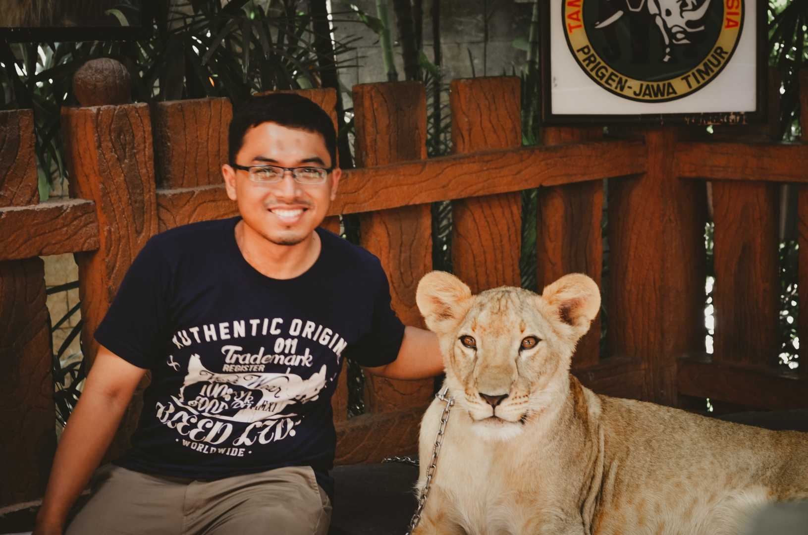 Selfie with lion