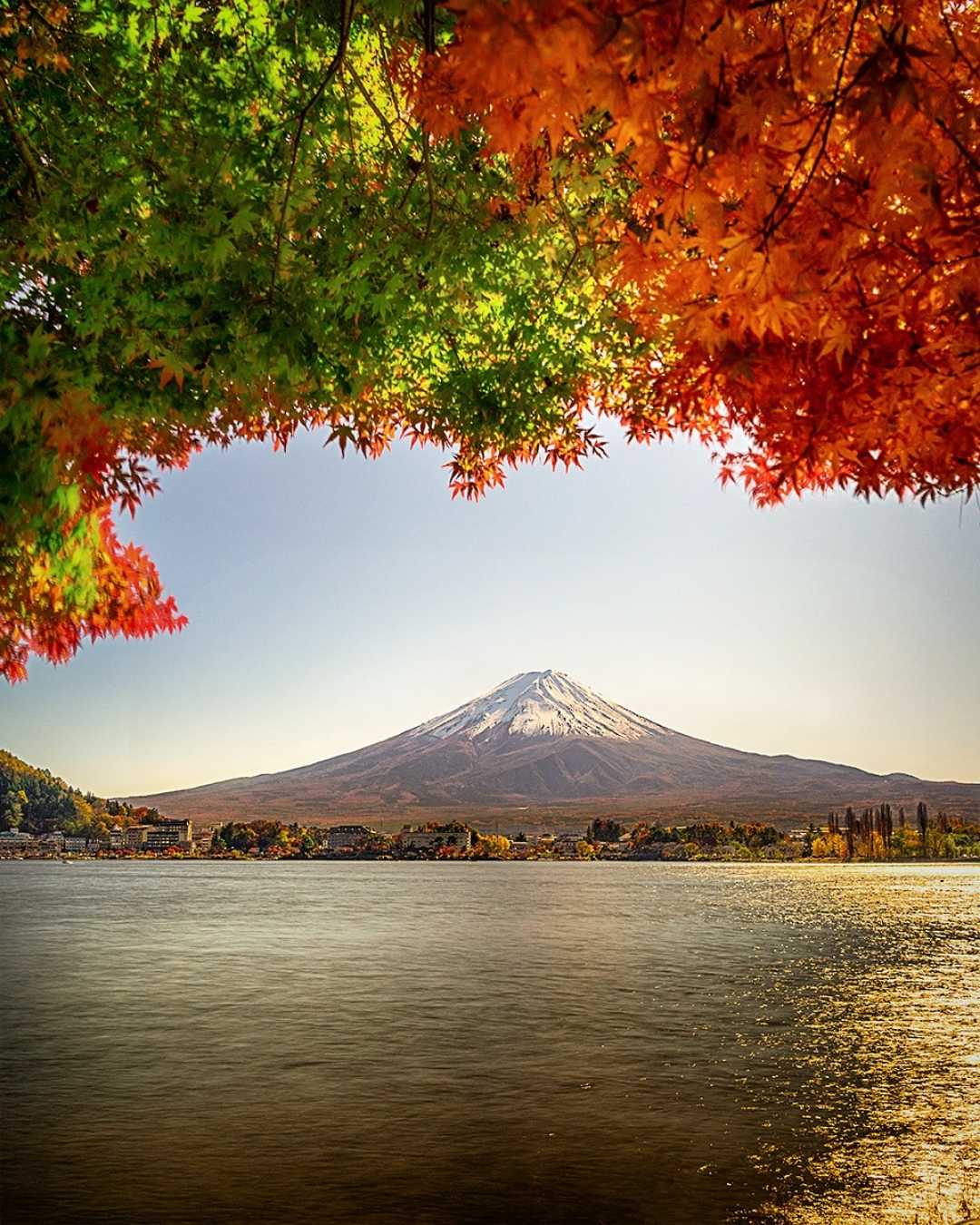 beauty autumn kawaguchi lake