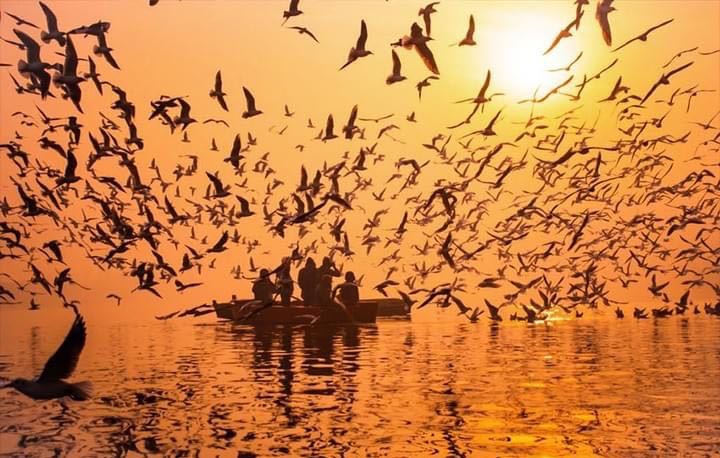 Sunset at Yamuna ghat