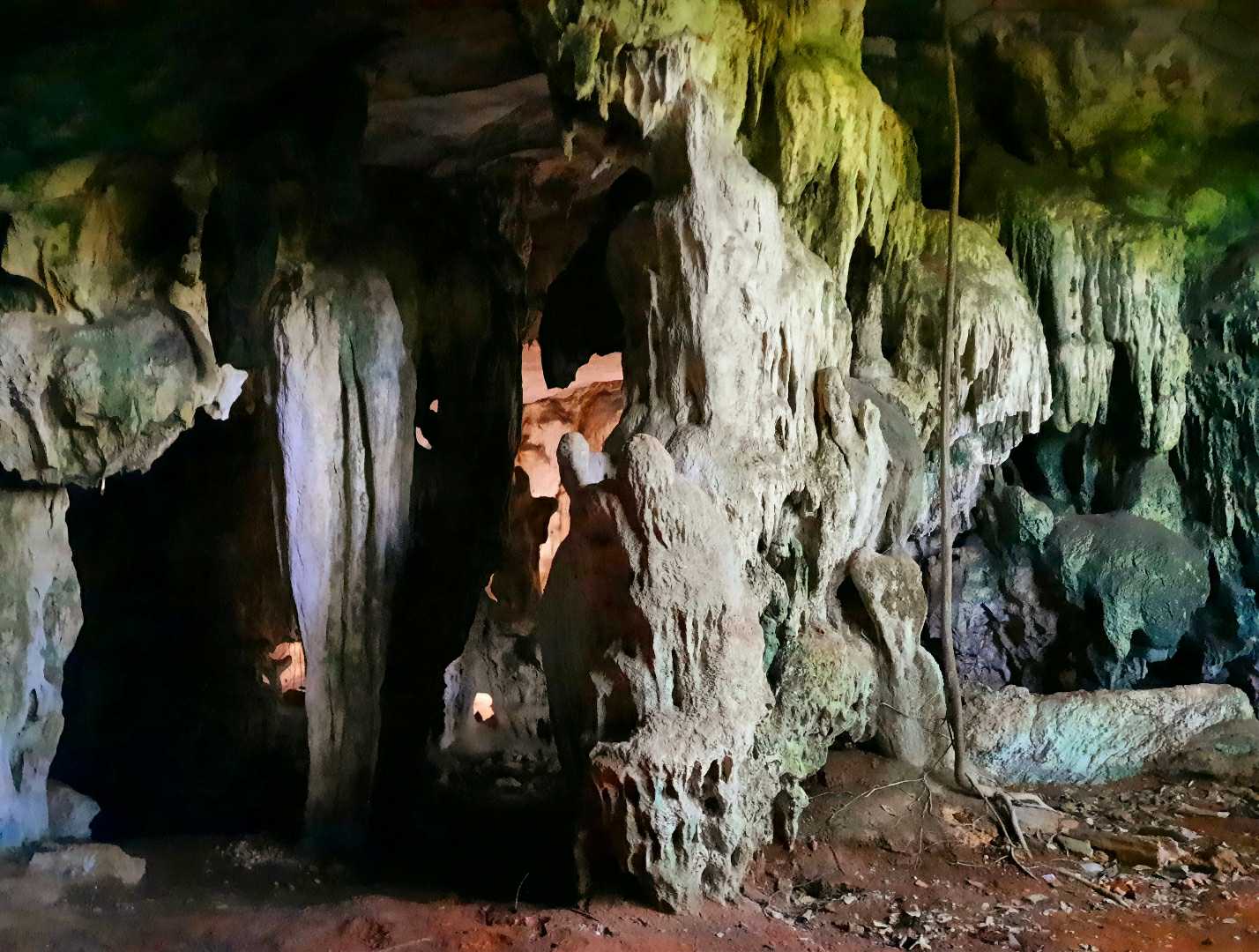 The cave formation. 