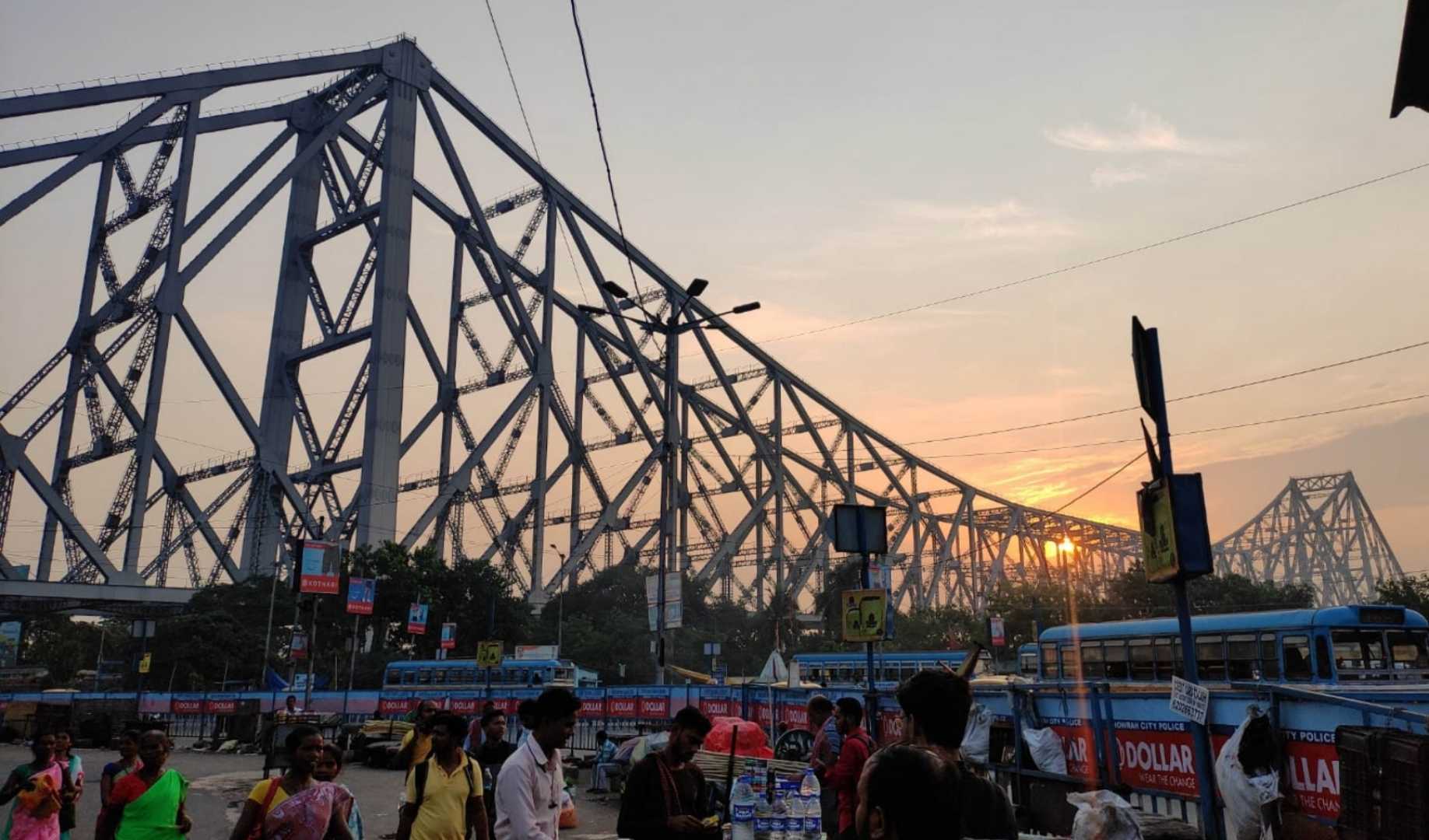 A Sunrise over Howrah Bridge