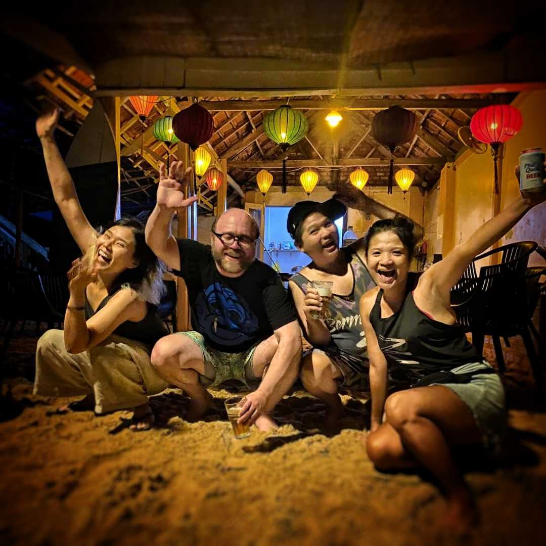 with some friends at Coriander Kitchen, Phu Quoc