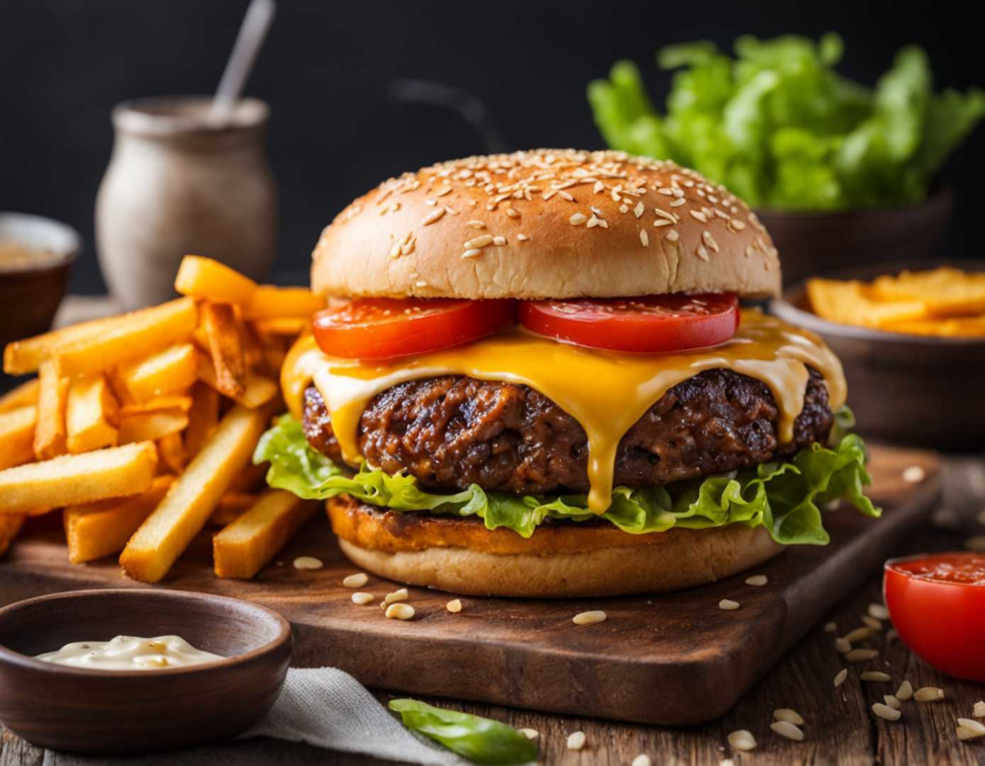 Irresistible Cheeseburger Delight 🍔🧀🍟