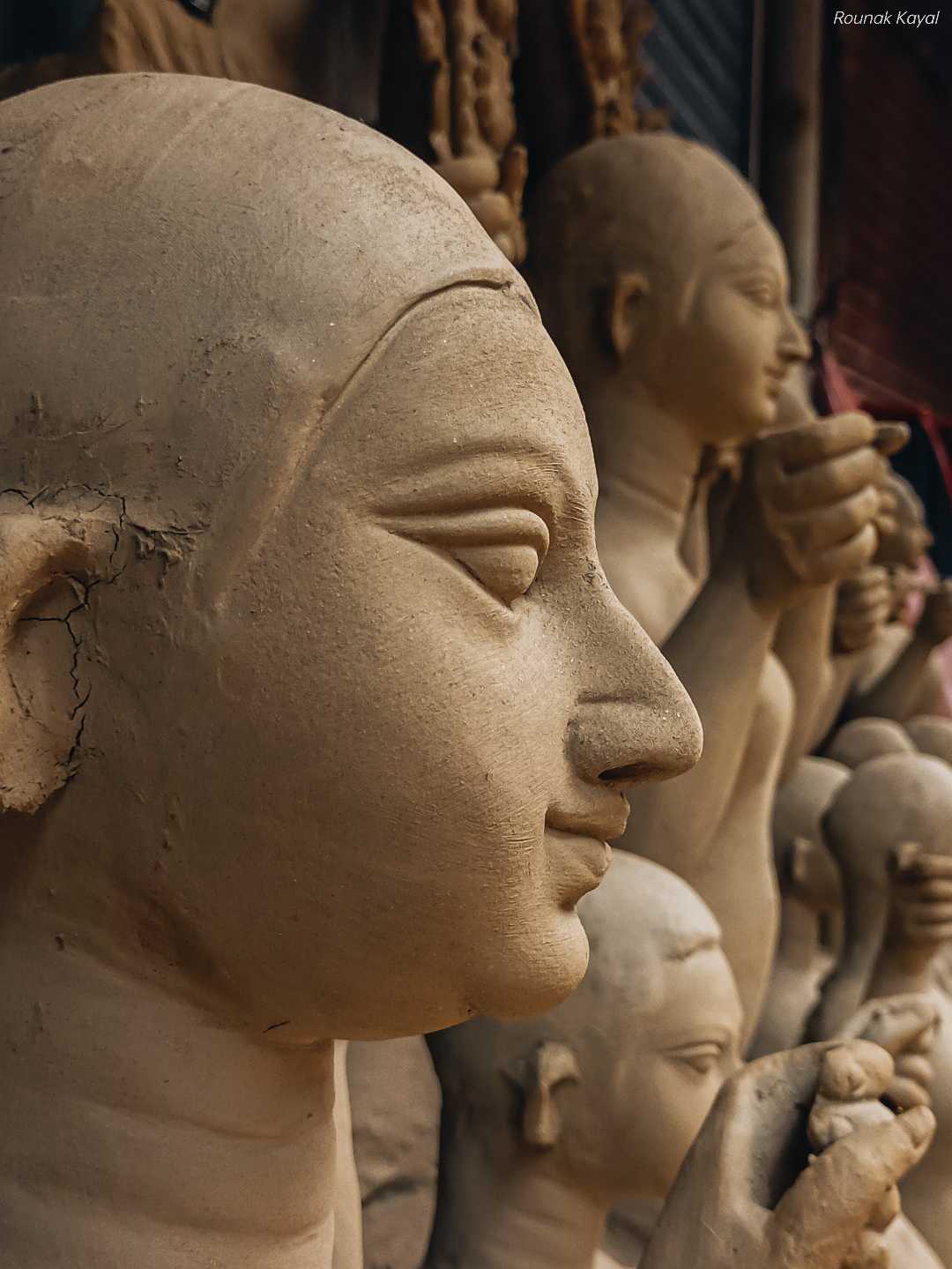 Idols of Goddess Durga being ready.. 🙏✨