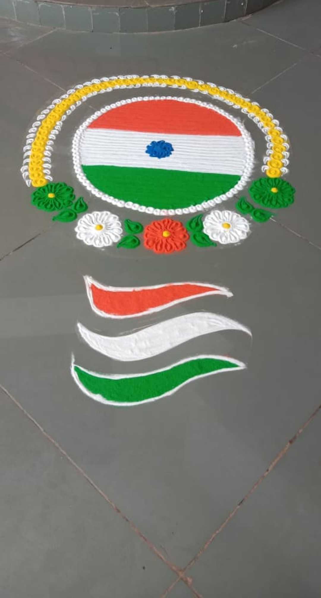 Rangoli by school kids