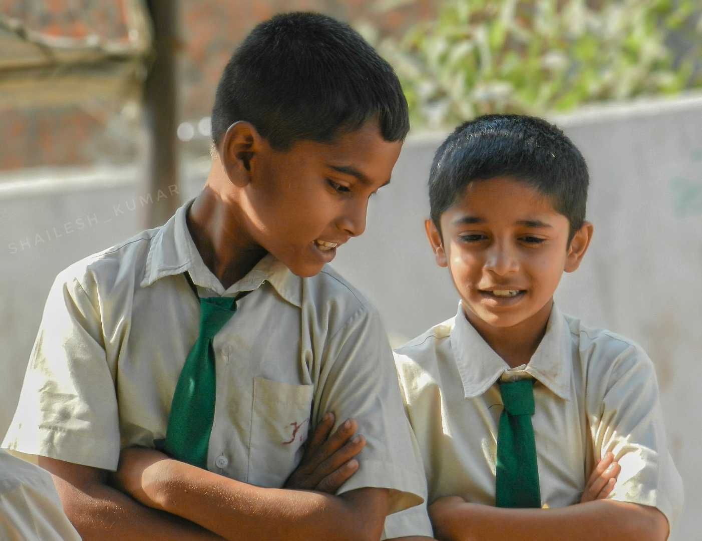 Kids discussing over an event.