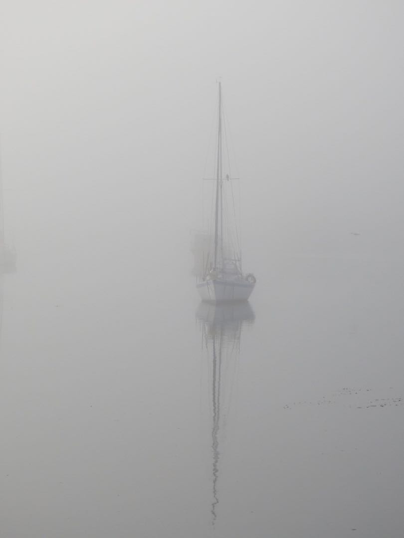 Niebla en la bahía de Ushuaia 