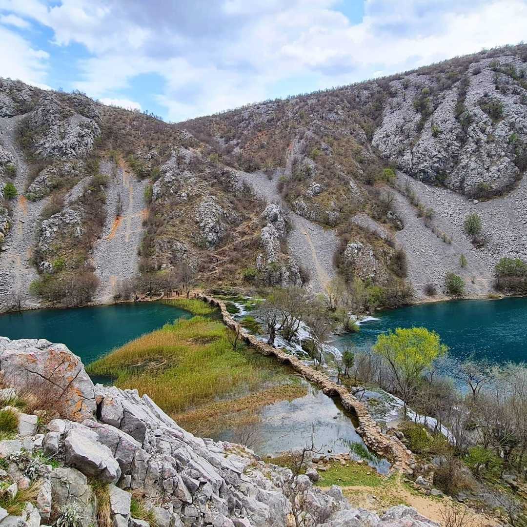 Rock bridge on river Krupa 🥰