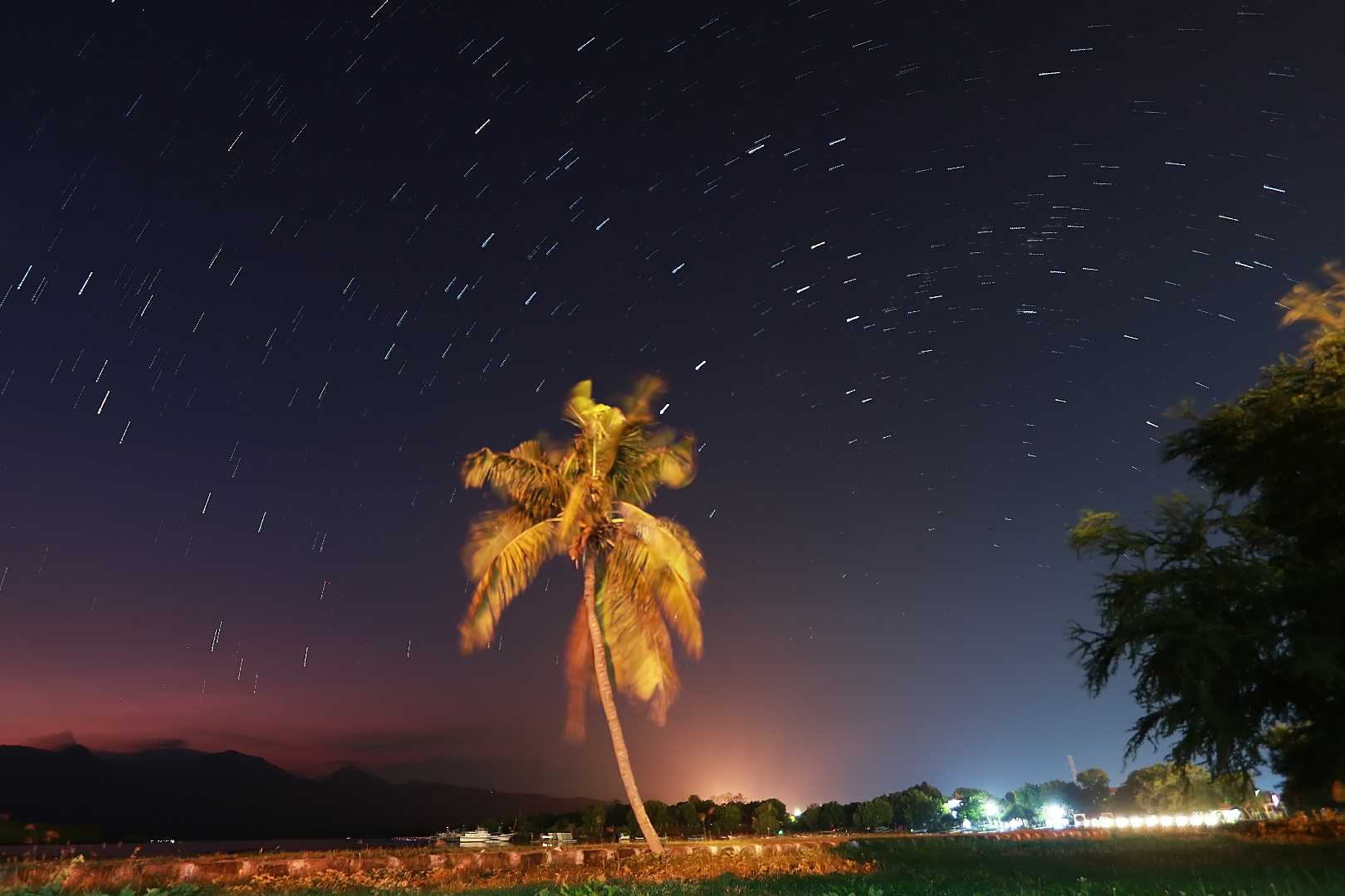 Startrail di Langit Teluk Gilimanuk