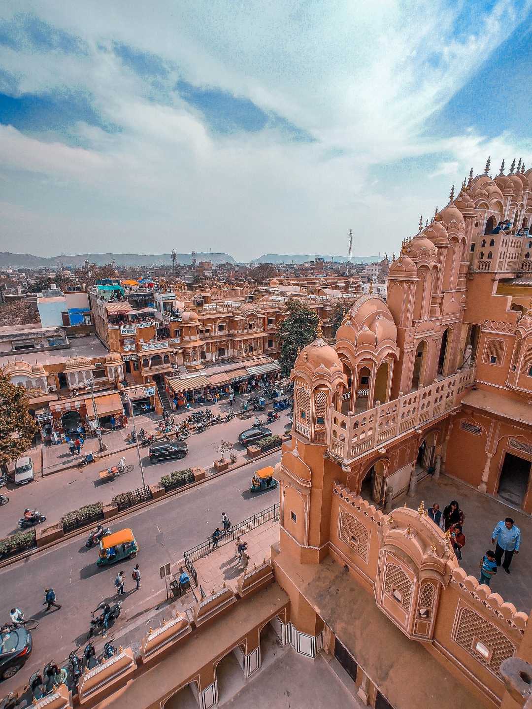 cityscape view from hawa Mahal, jaipur city