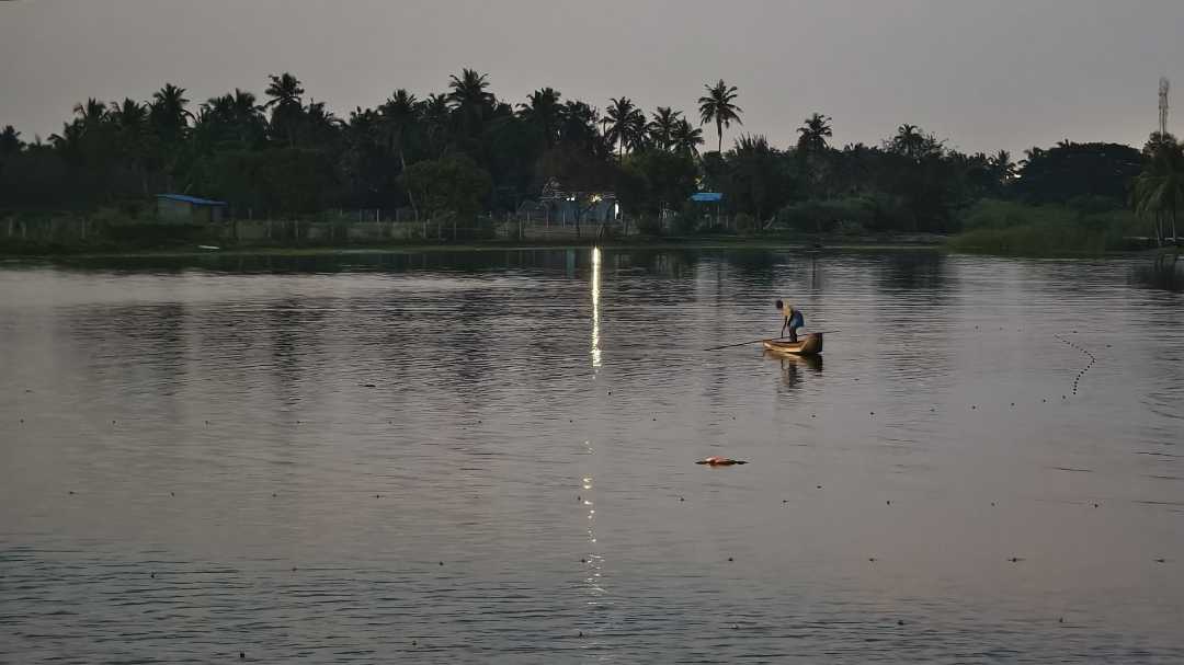 An Evening at the Eden Beach in Pondi