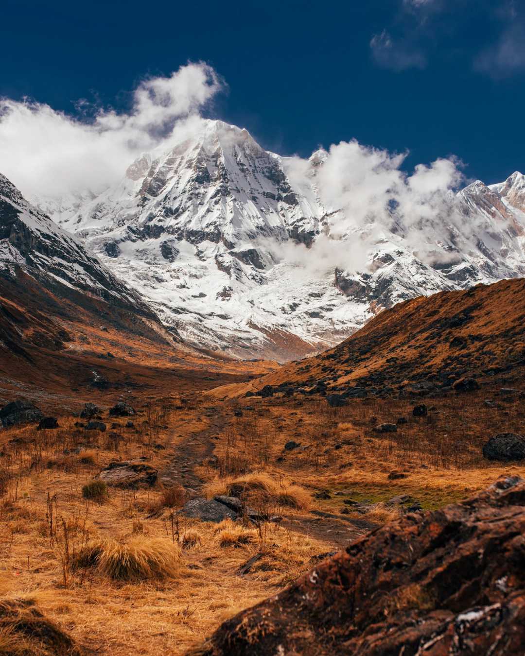 On the way to the Annapurna base camp 