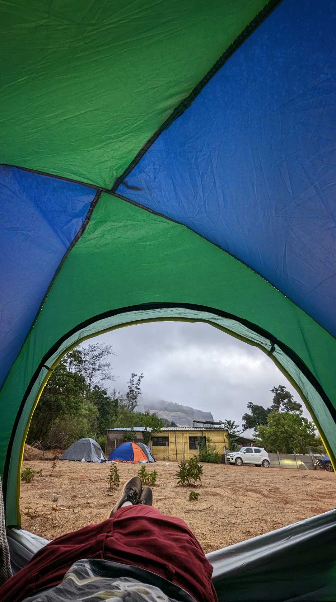 Camping at Rajmachi fort base 