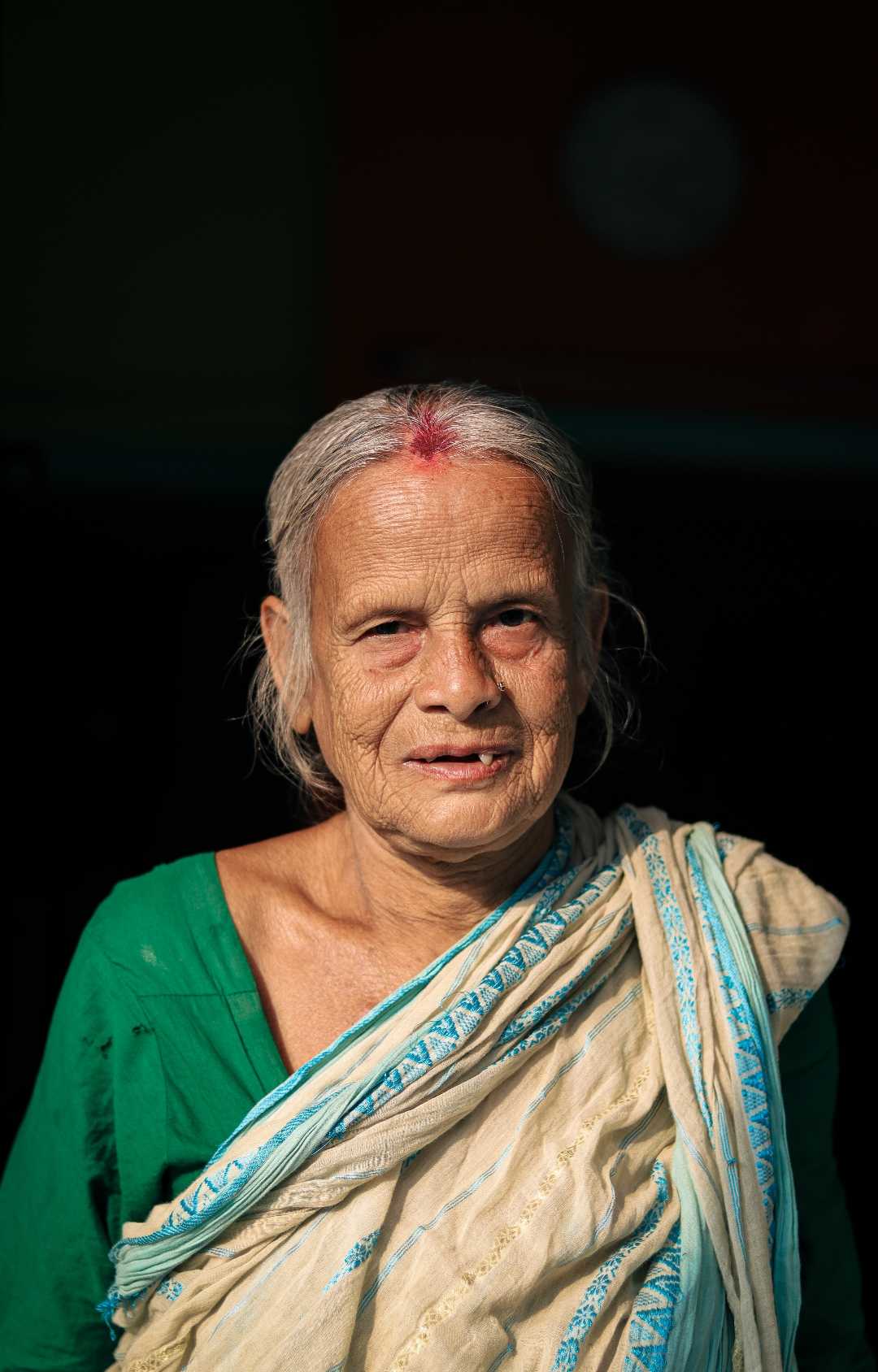 Portrait of an old lady.