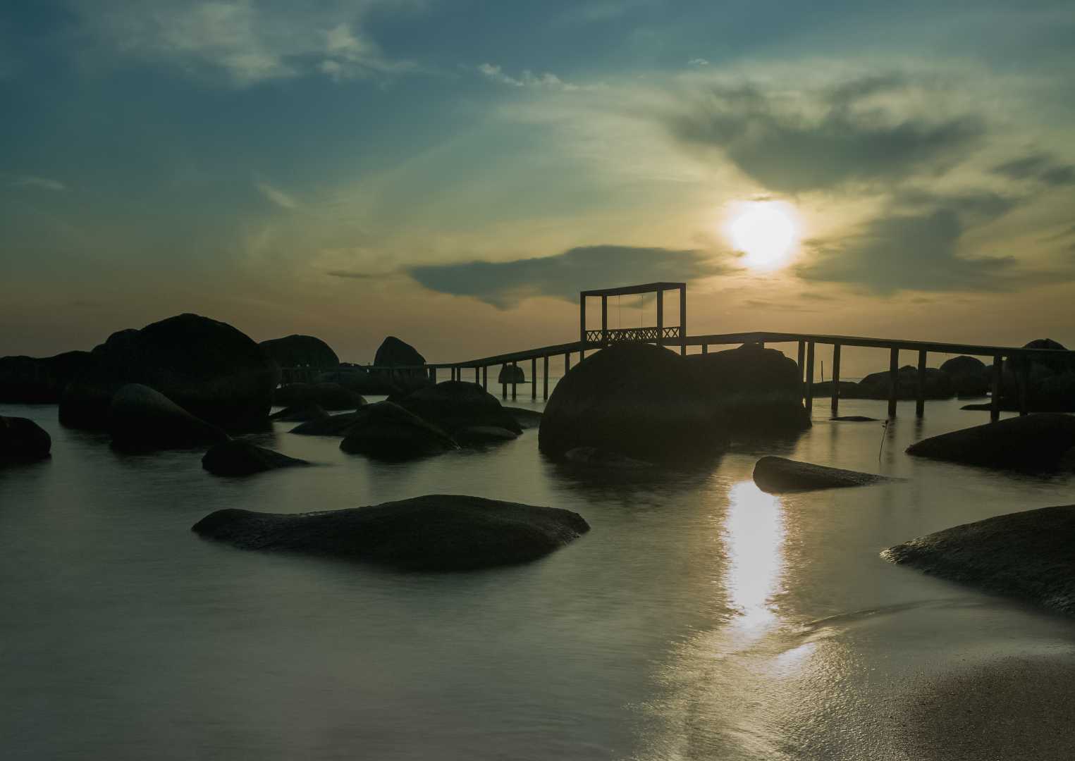 The beauty of sunrise at Tapak Natuna