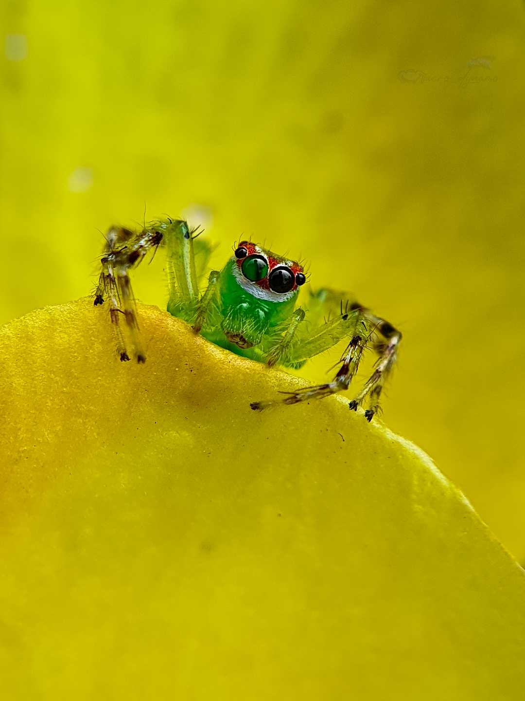 Mongolian green jumping spider