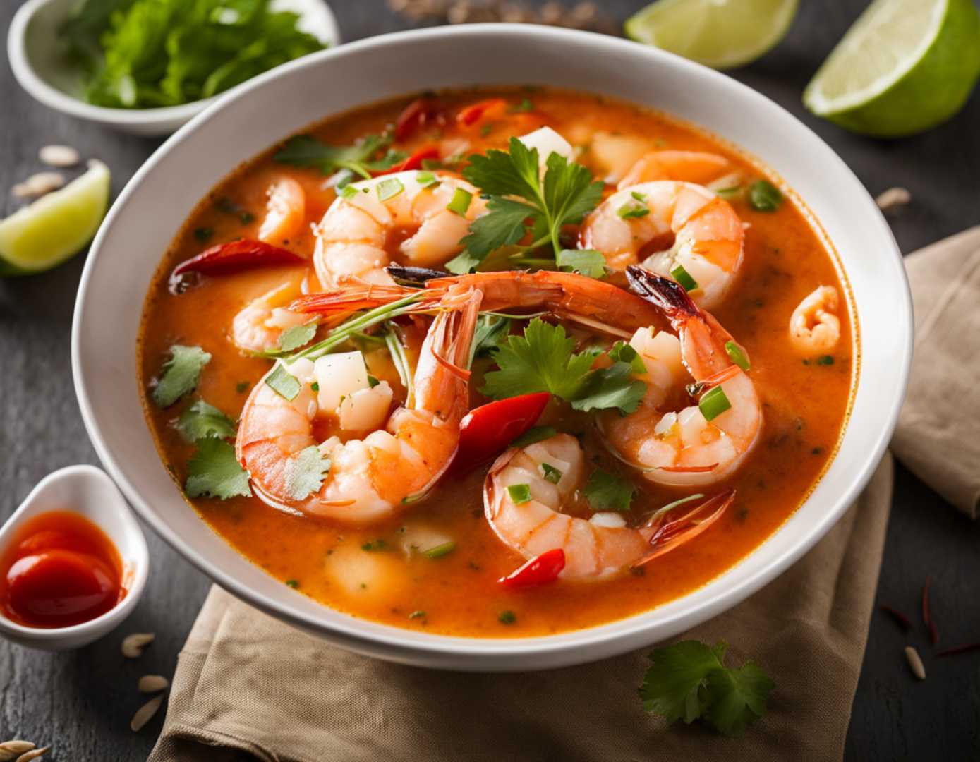Tom yum goong - Spicy shrimp soup