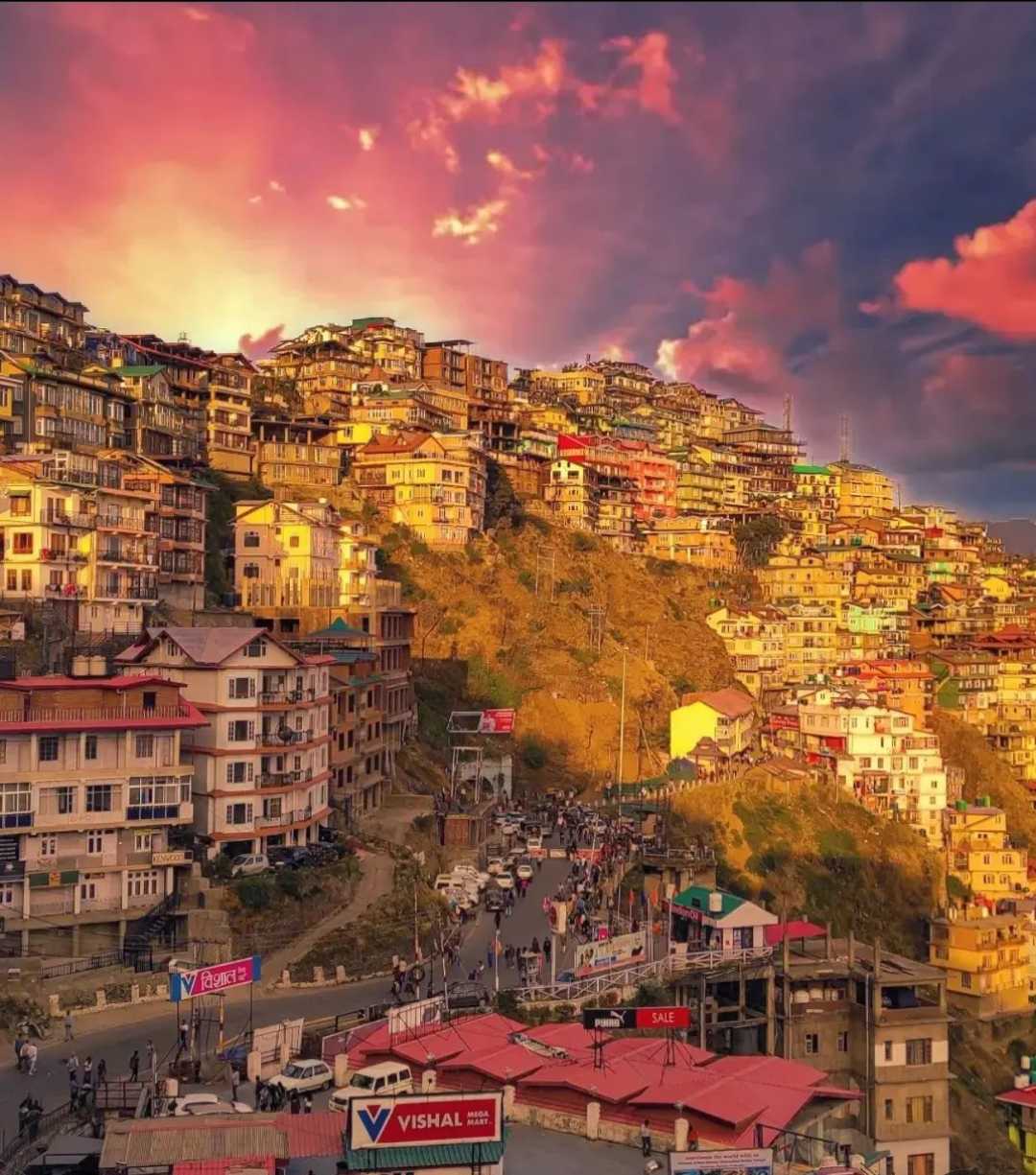 evening view. of. SANJOULI  SHIMLA