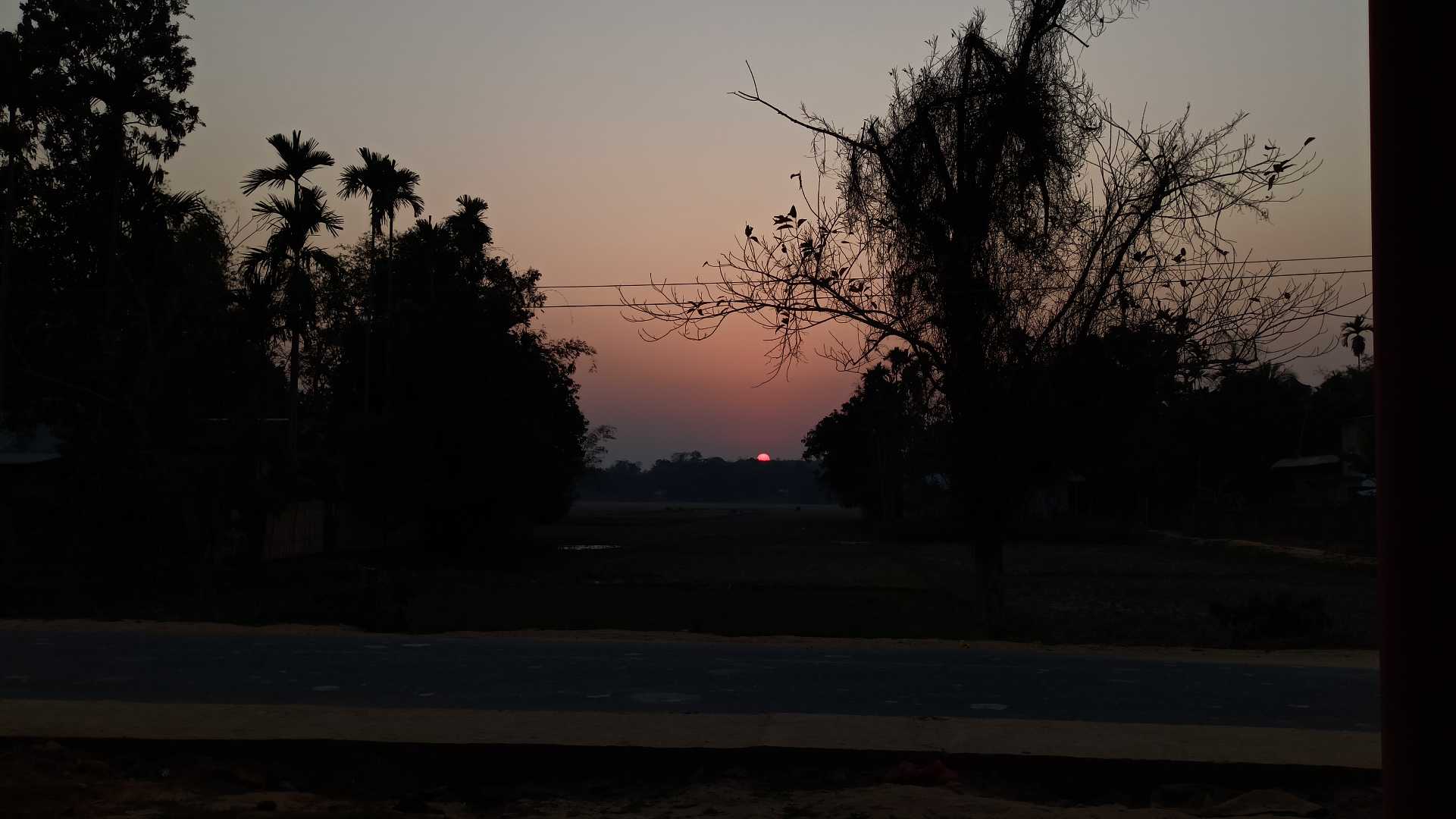 the beautiful sunset