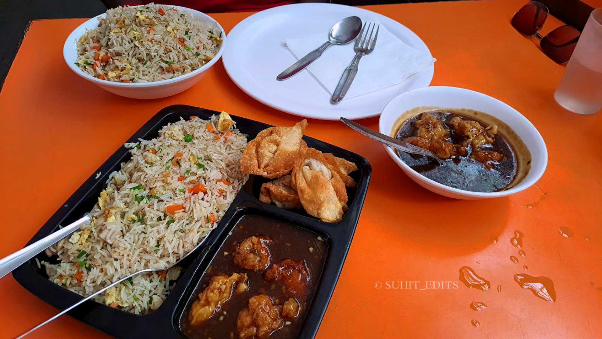 Fried Rice & Chicken Manchurian 