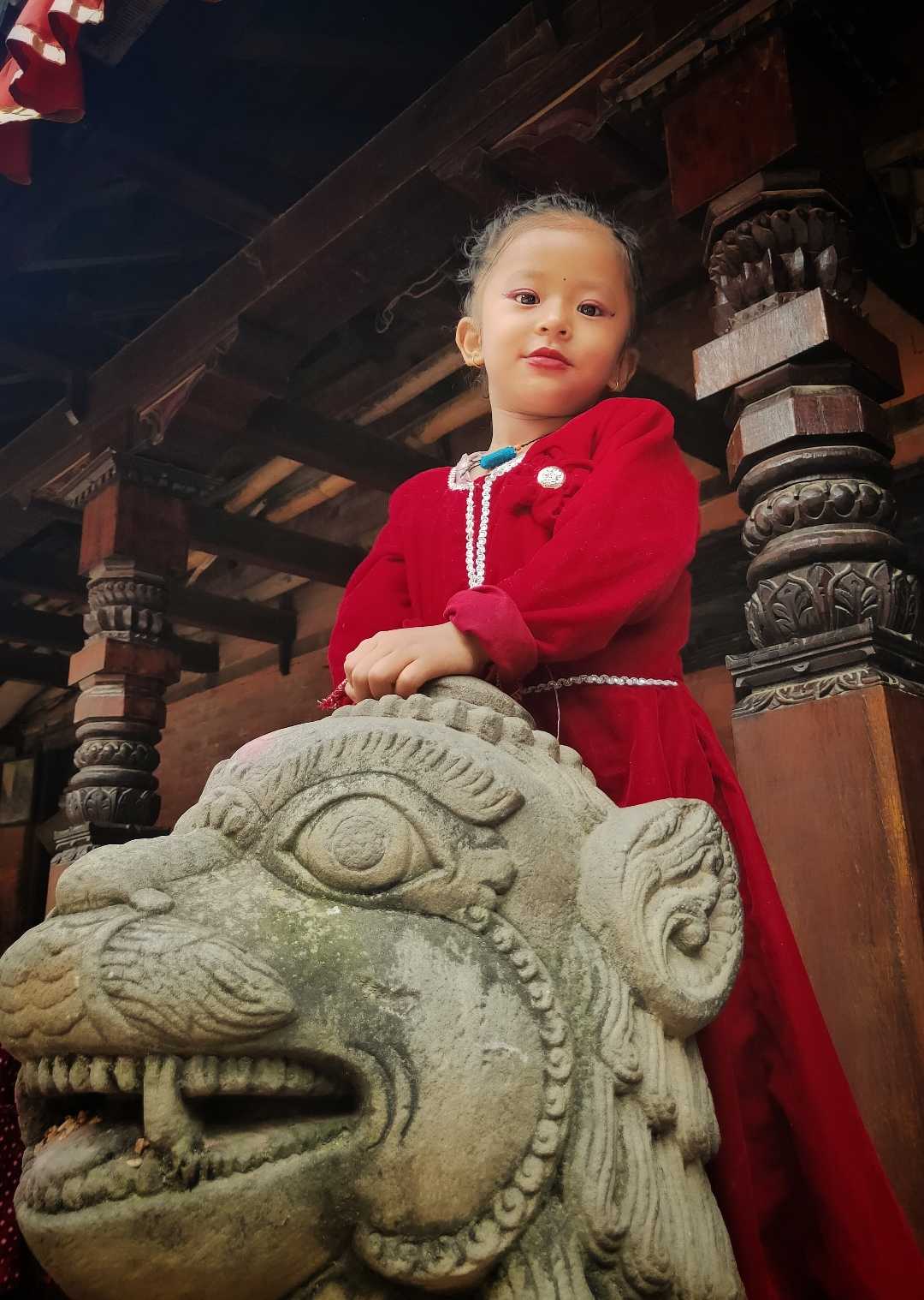 Portrait of Newari Girl Child