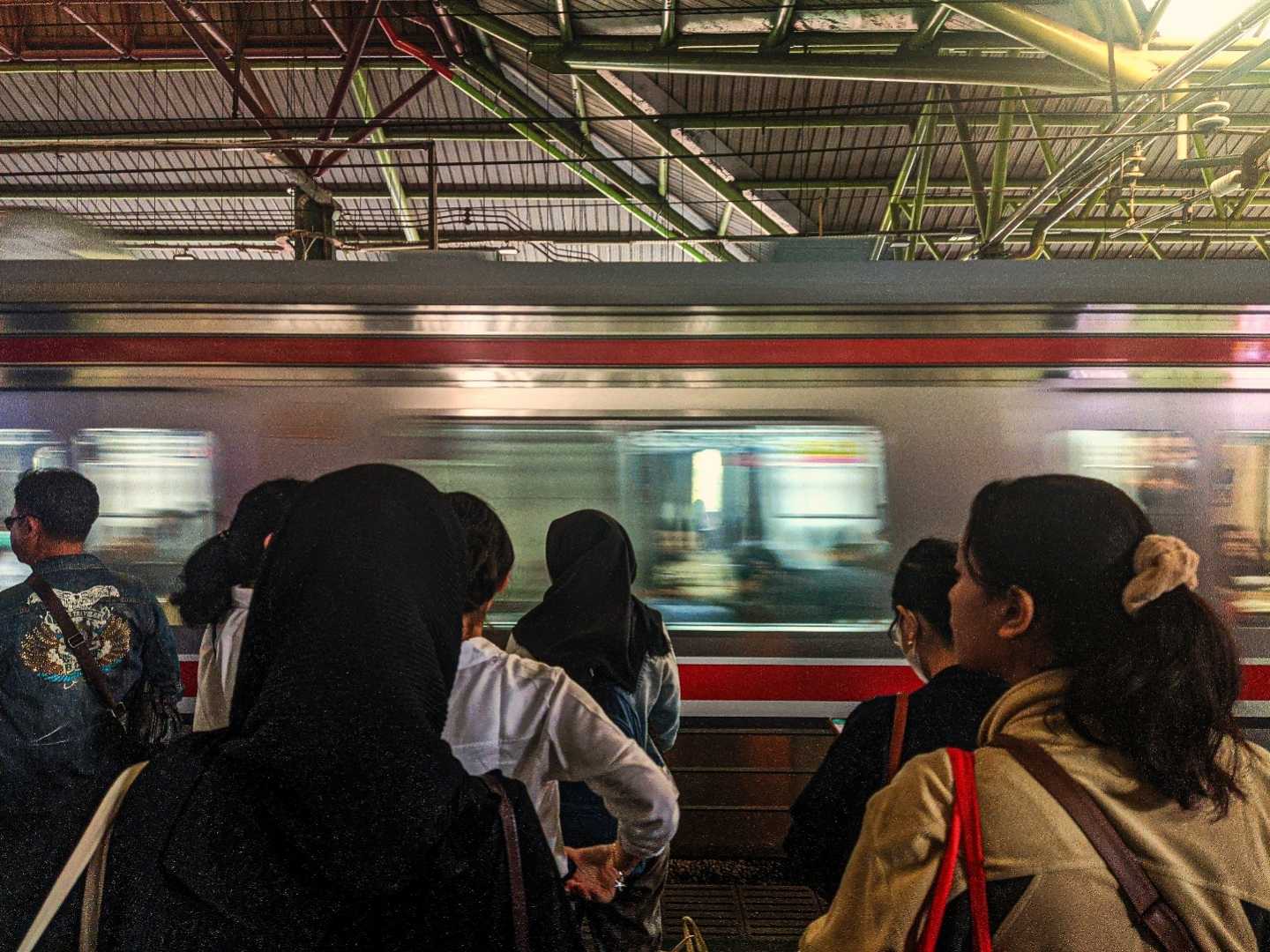 Waiting for the train