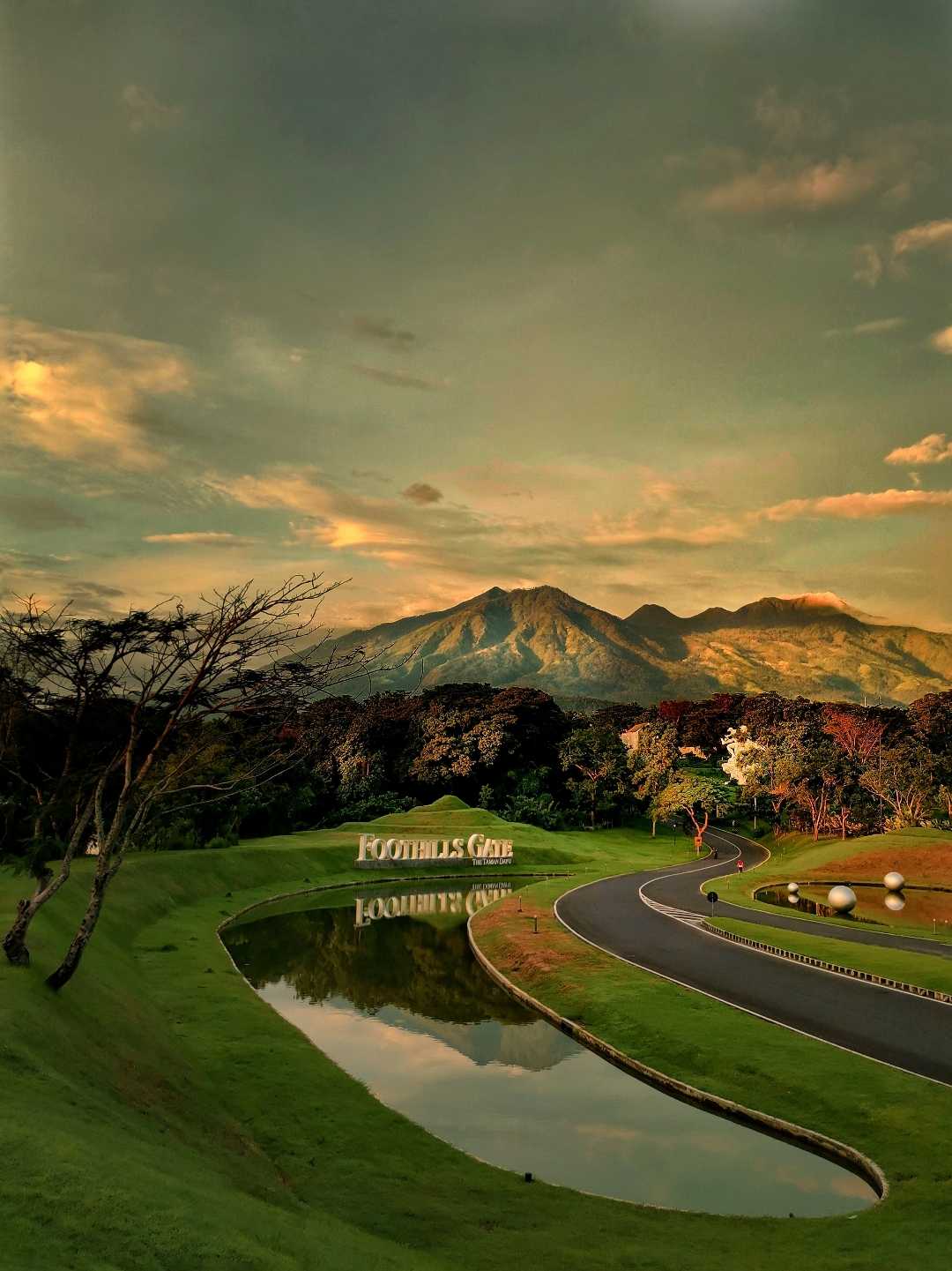 pagi yang indah di taman dayu