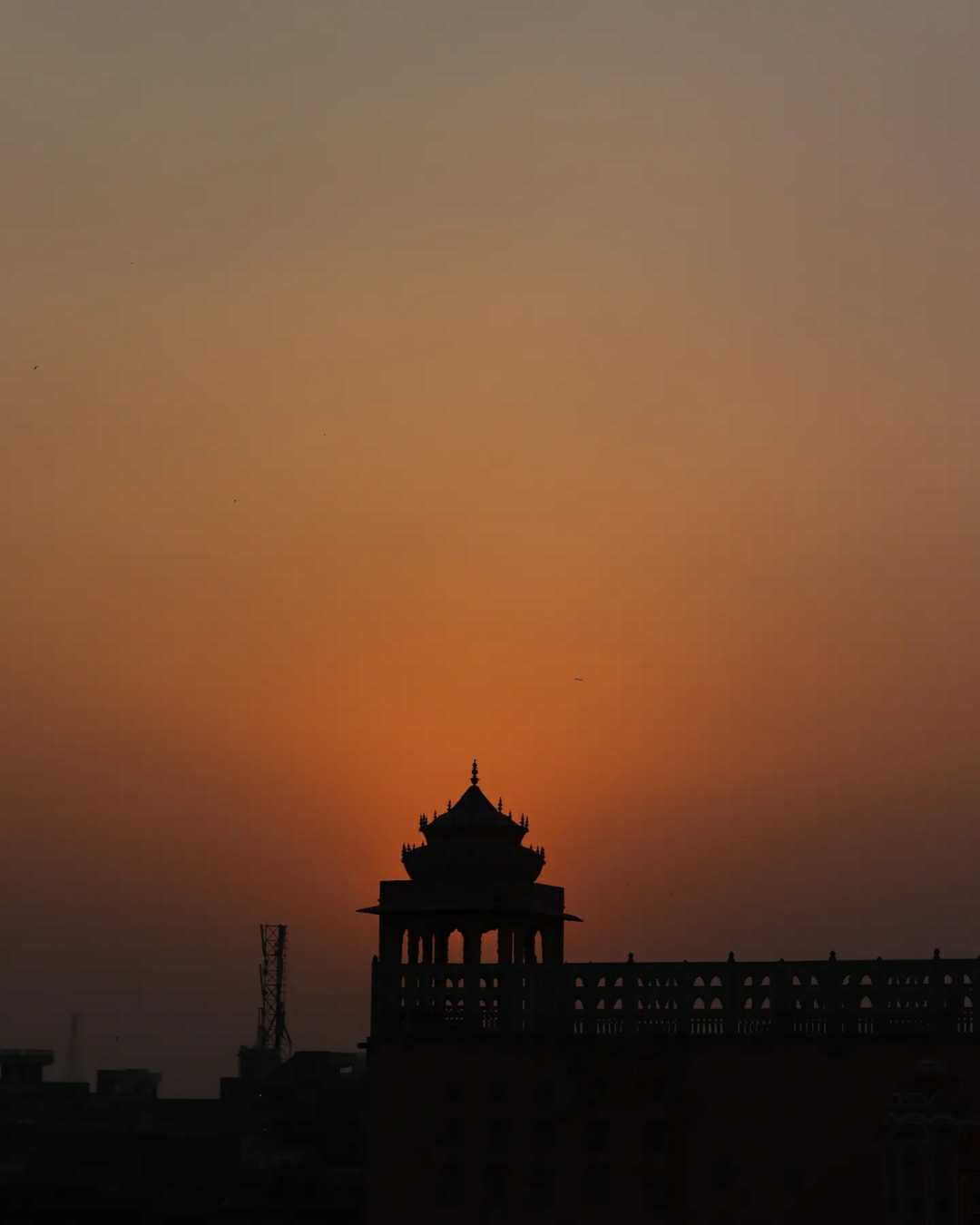 sunset at Hawa Mahal