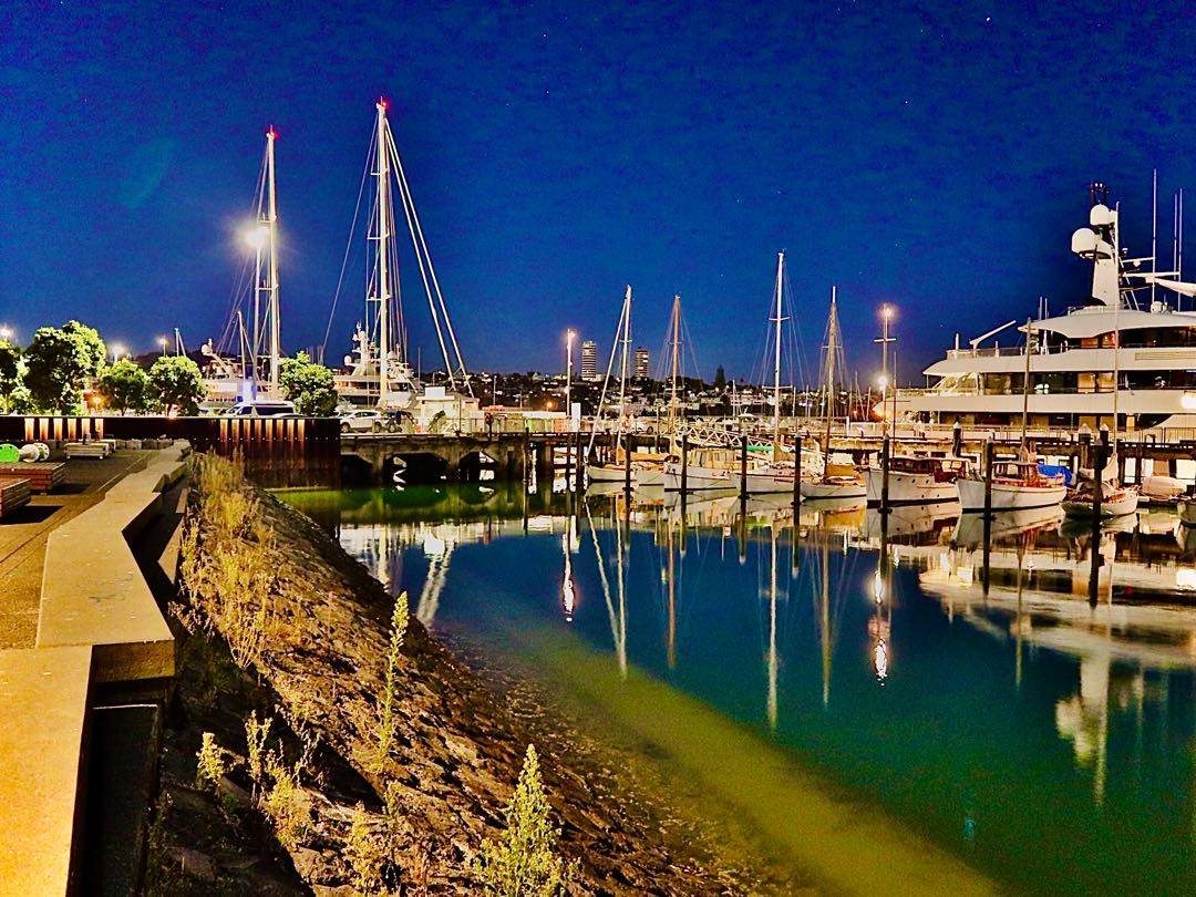 Night scene in Silo Park - New Zealand