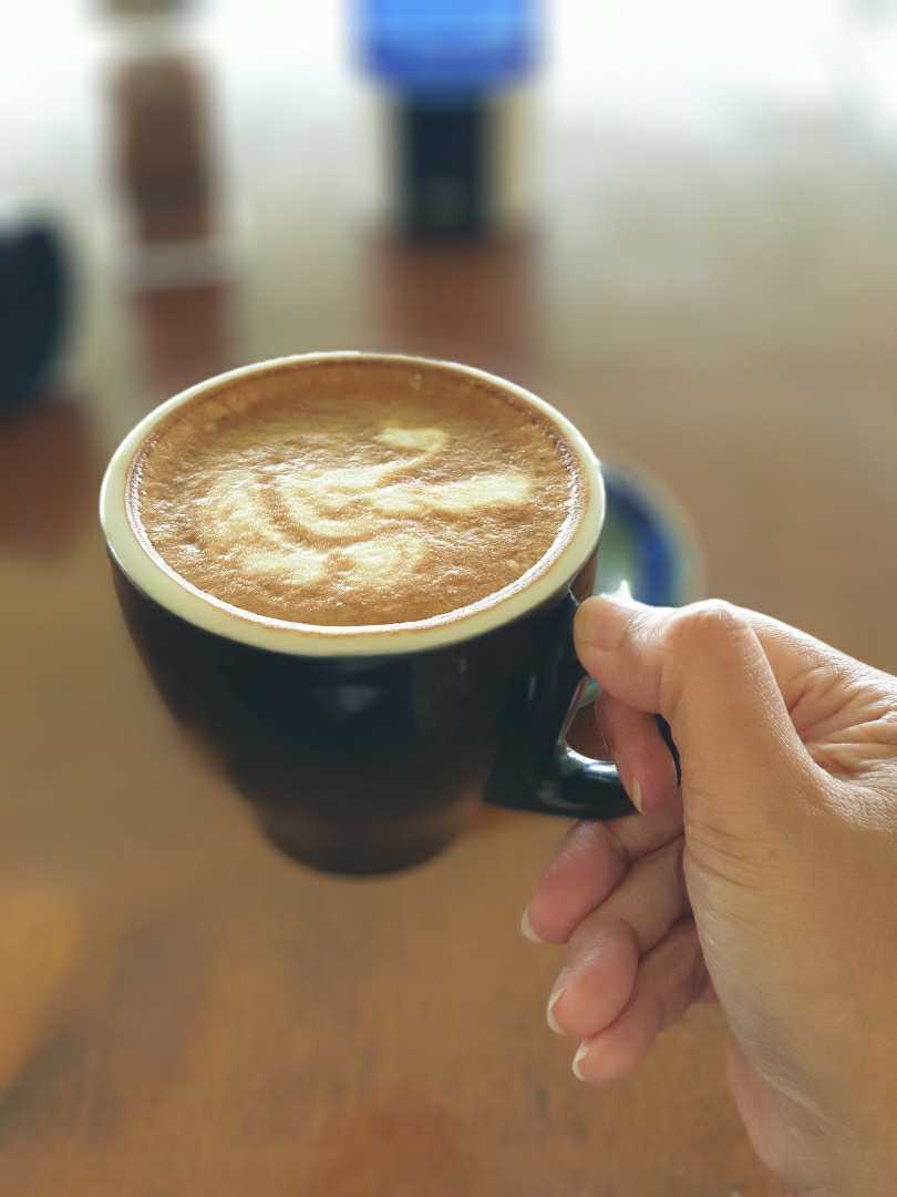a cup of hot cappucino
