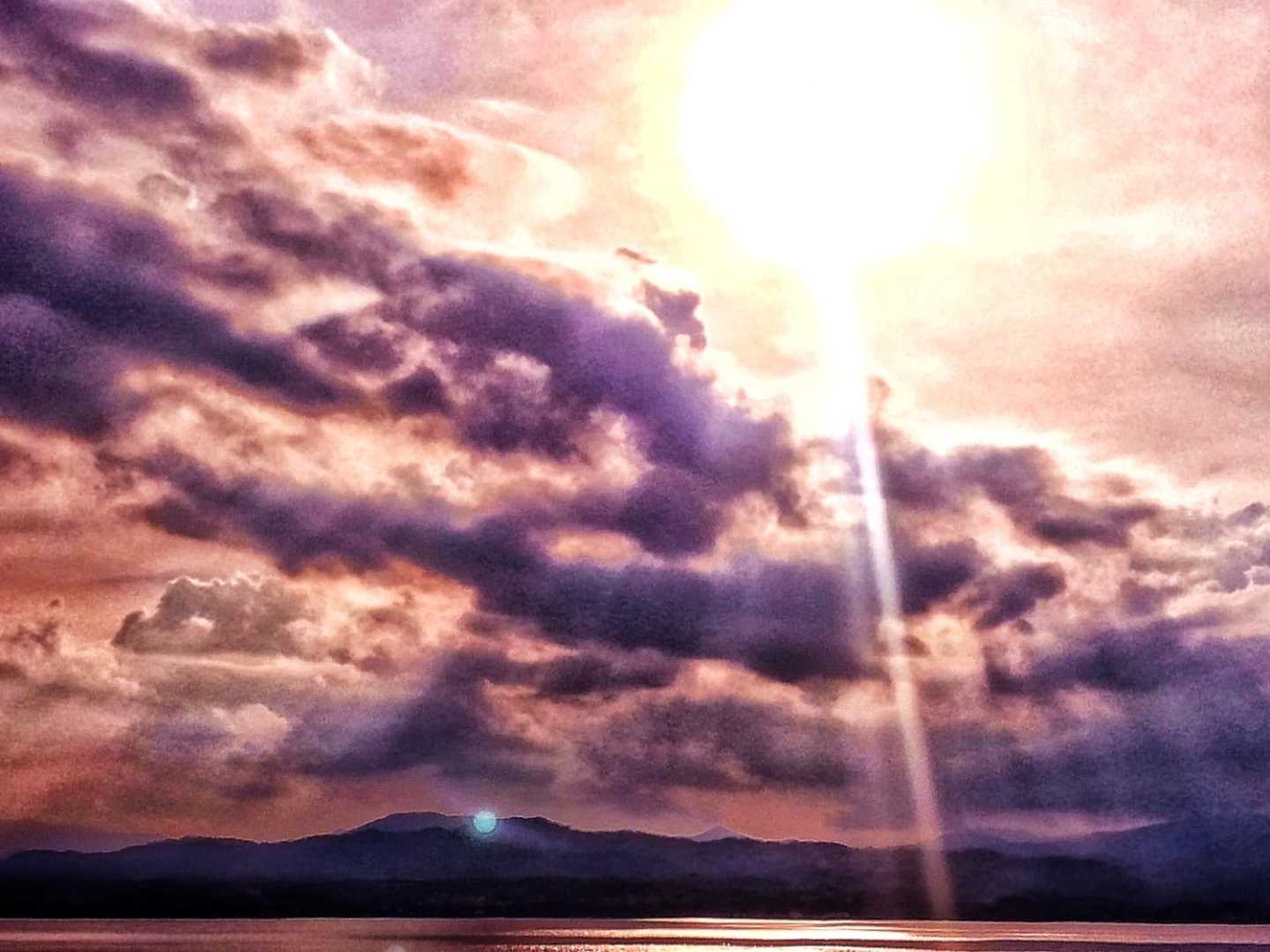sunset on the water