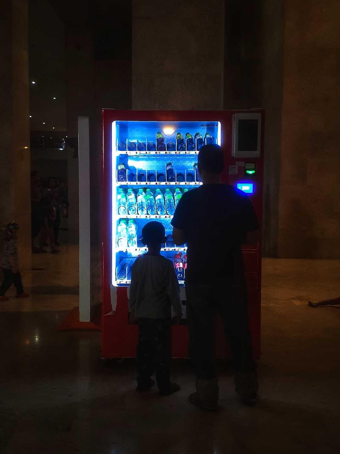 Buy drinks at the Vending Machine