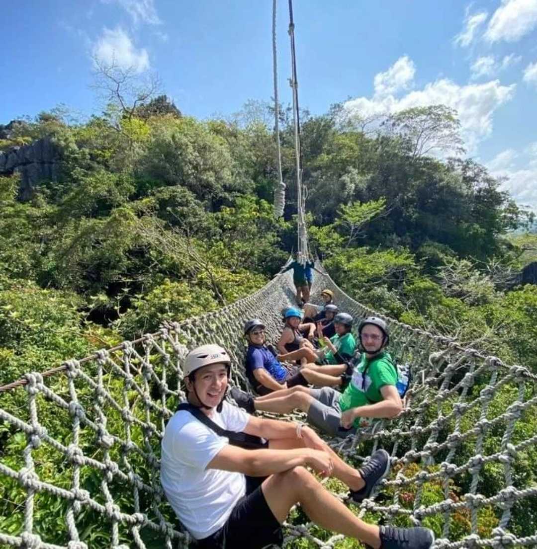 Net Bridge crossing at Masungi