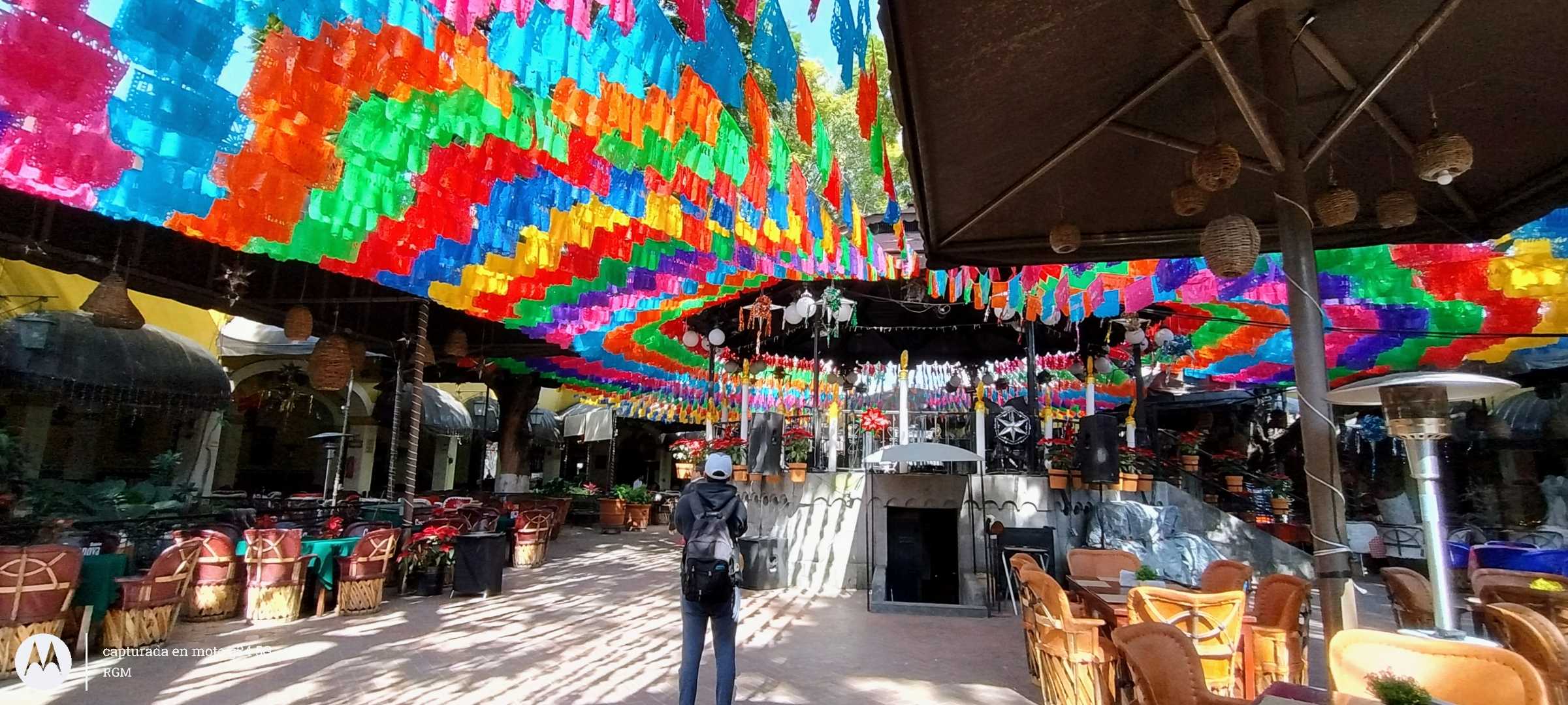 La decoración colorida del Parián 