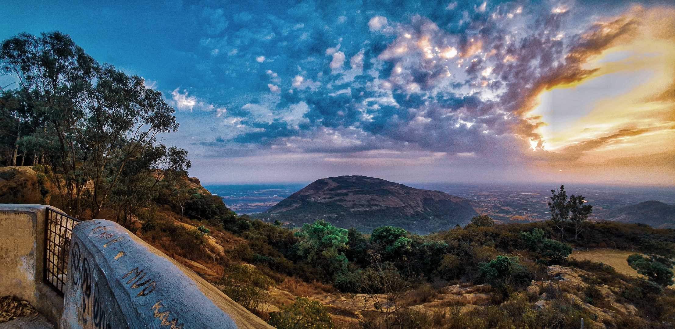 sunset at Nandi hills 