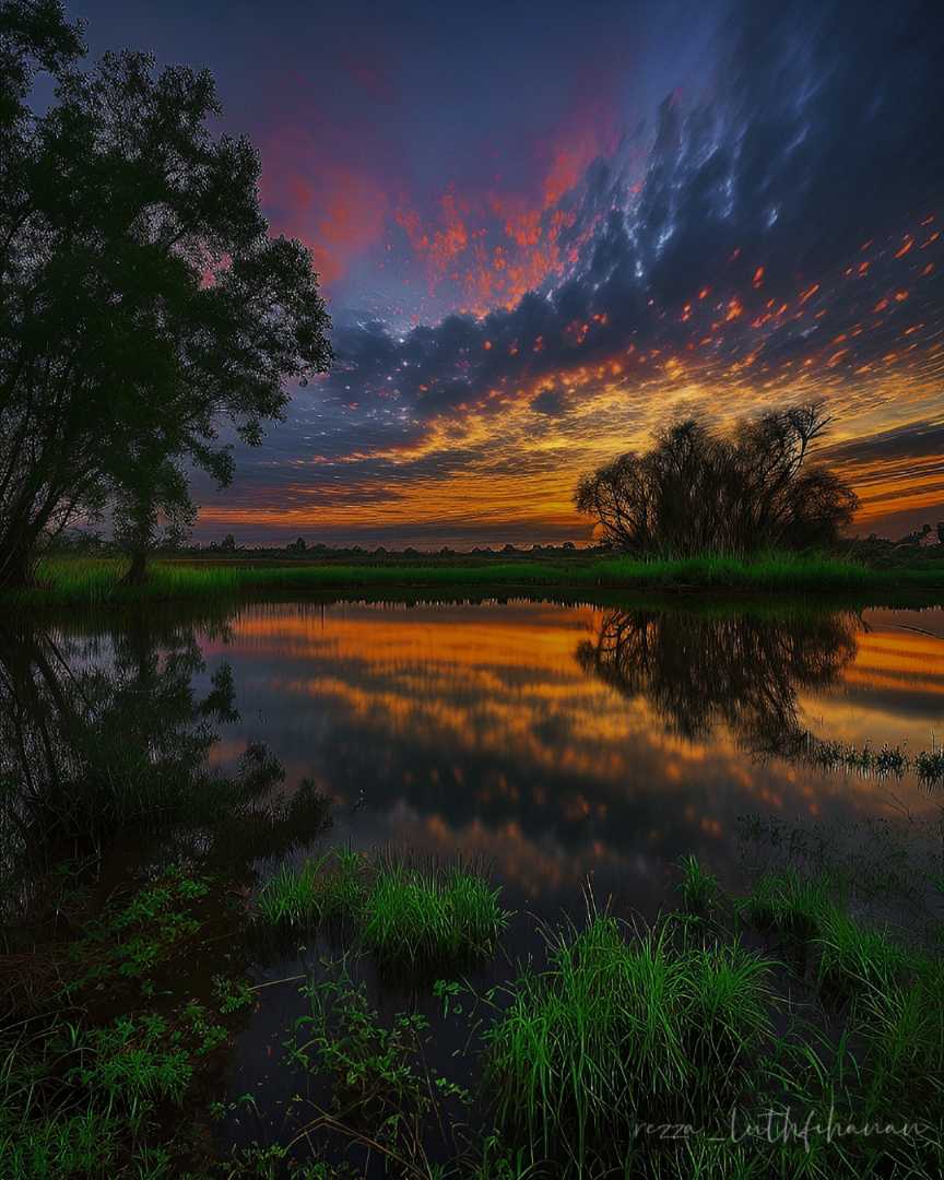 sunset after rain