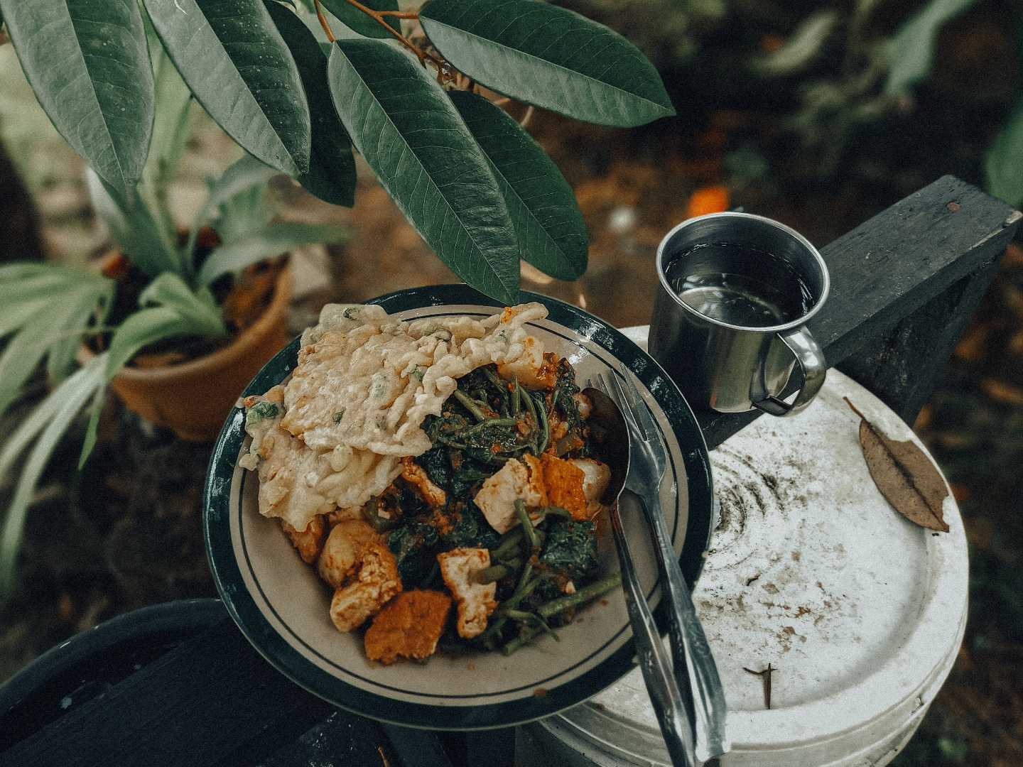Rujak dan mendoan