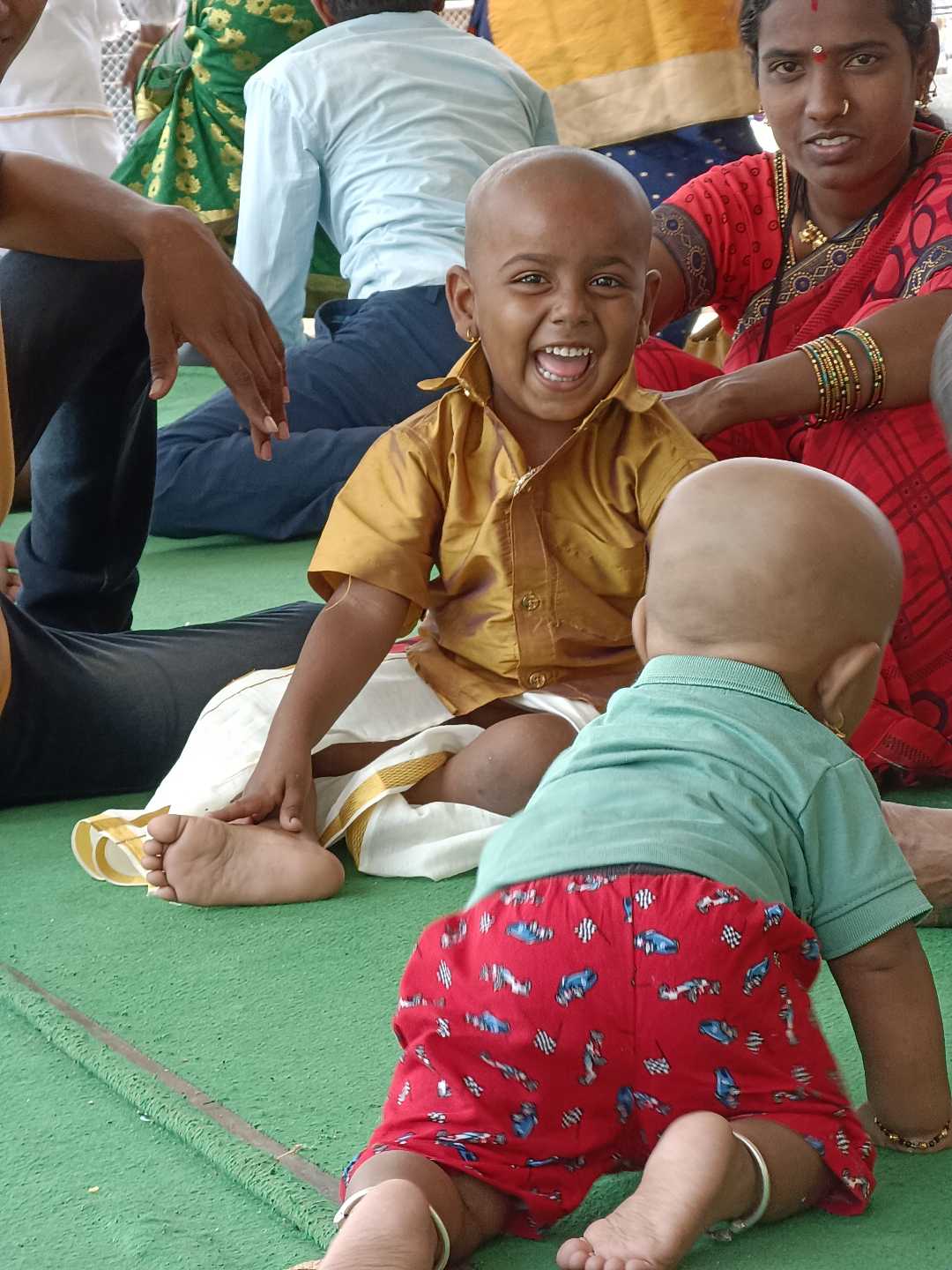 children with mother