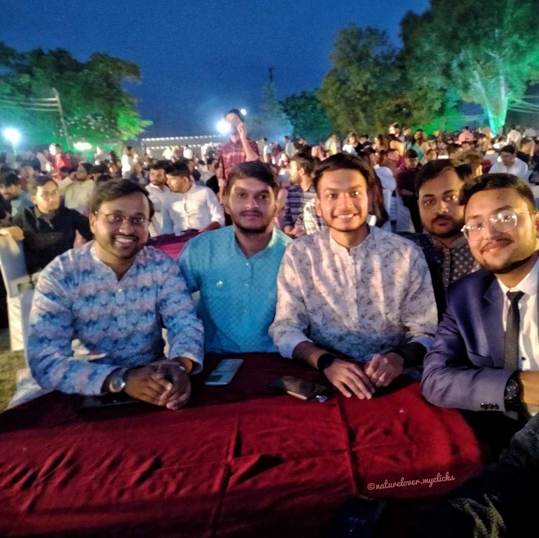 Chilling with Friends at Night