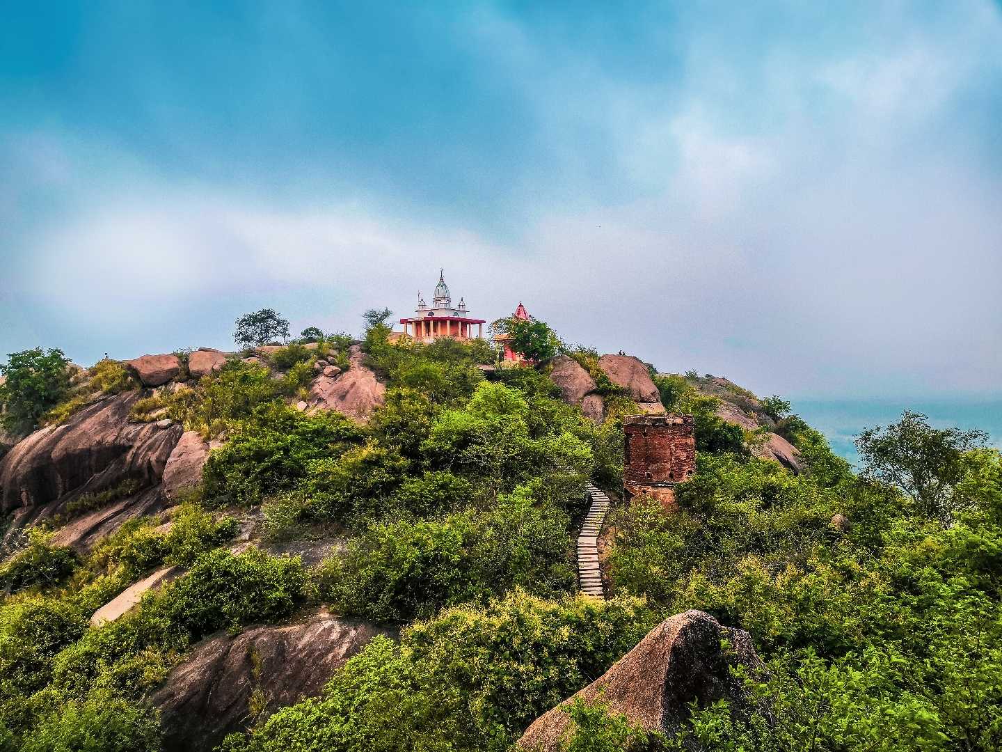 Joychandi Hill in bird's eye.
