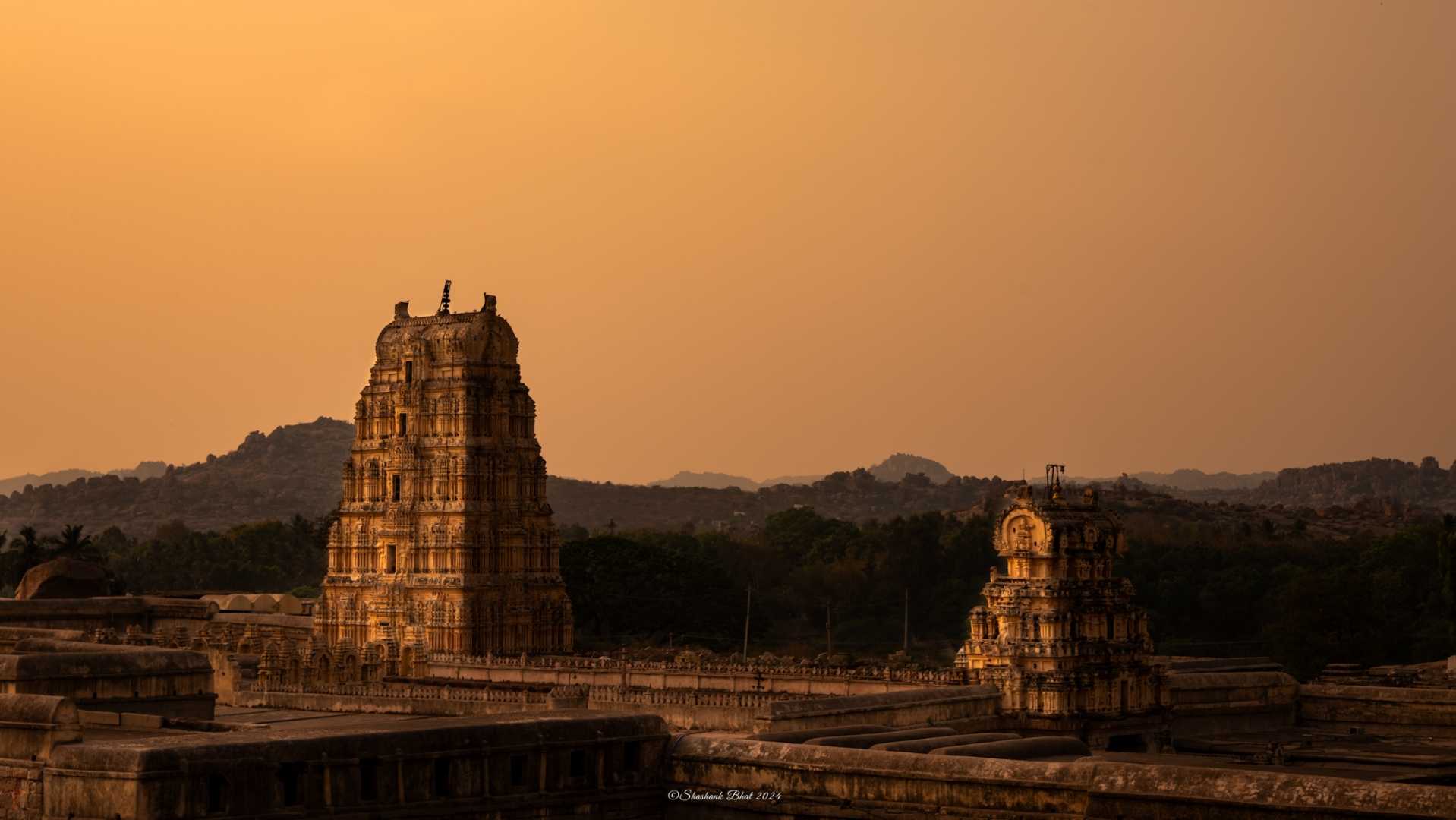 Golden Hour at Virupaksha Temple