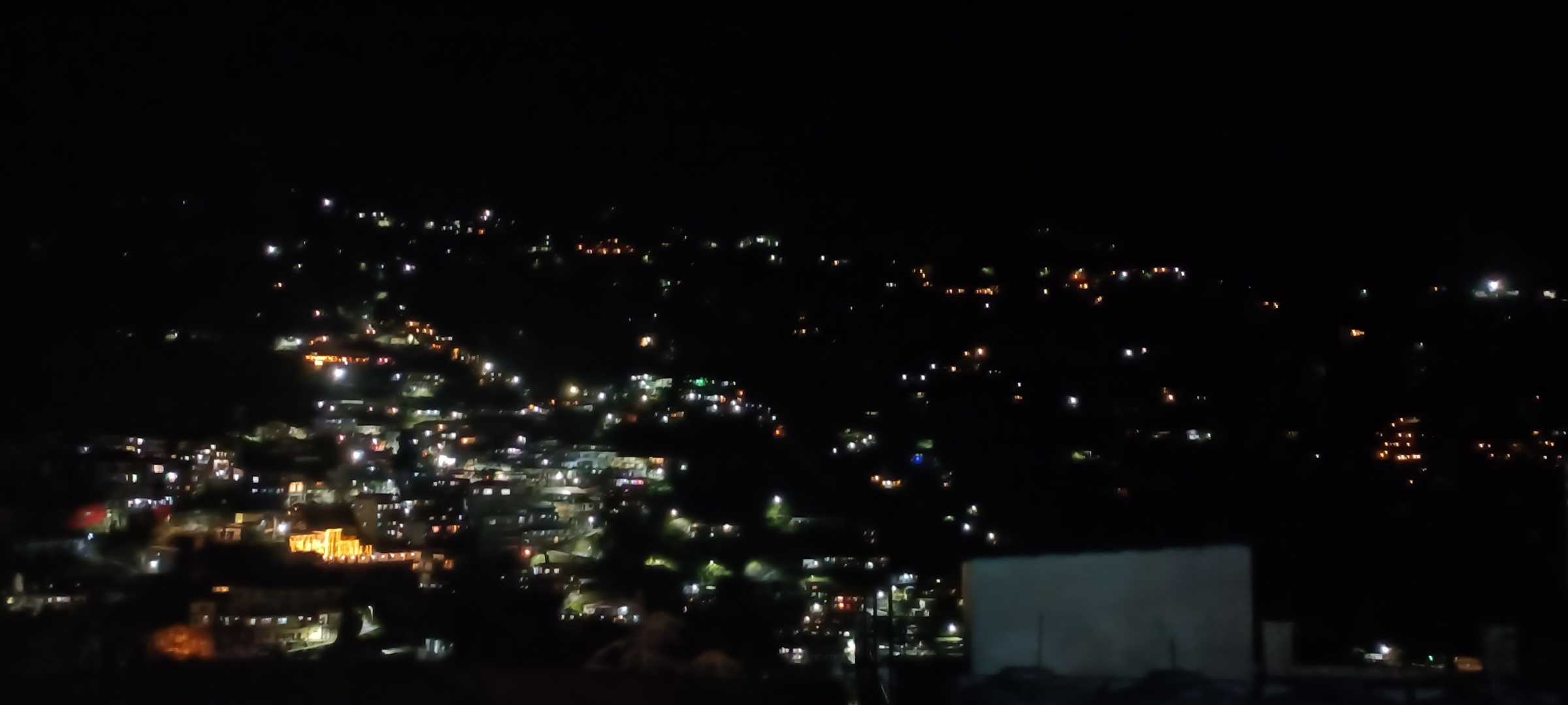 Night View from my hotel in Mussoorie 