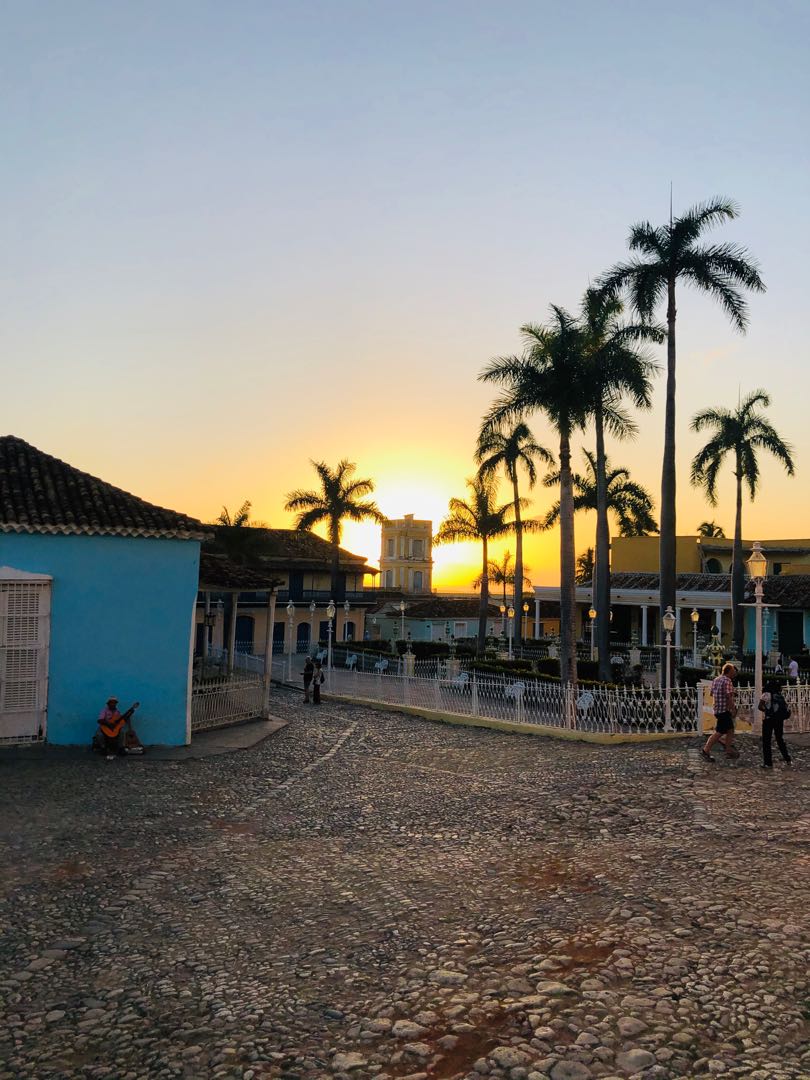 Sunset in Plaza Mayor Trinidad 