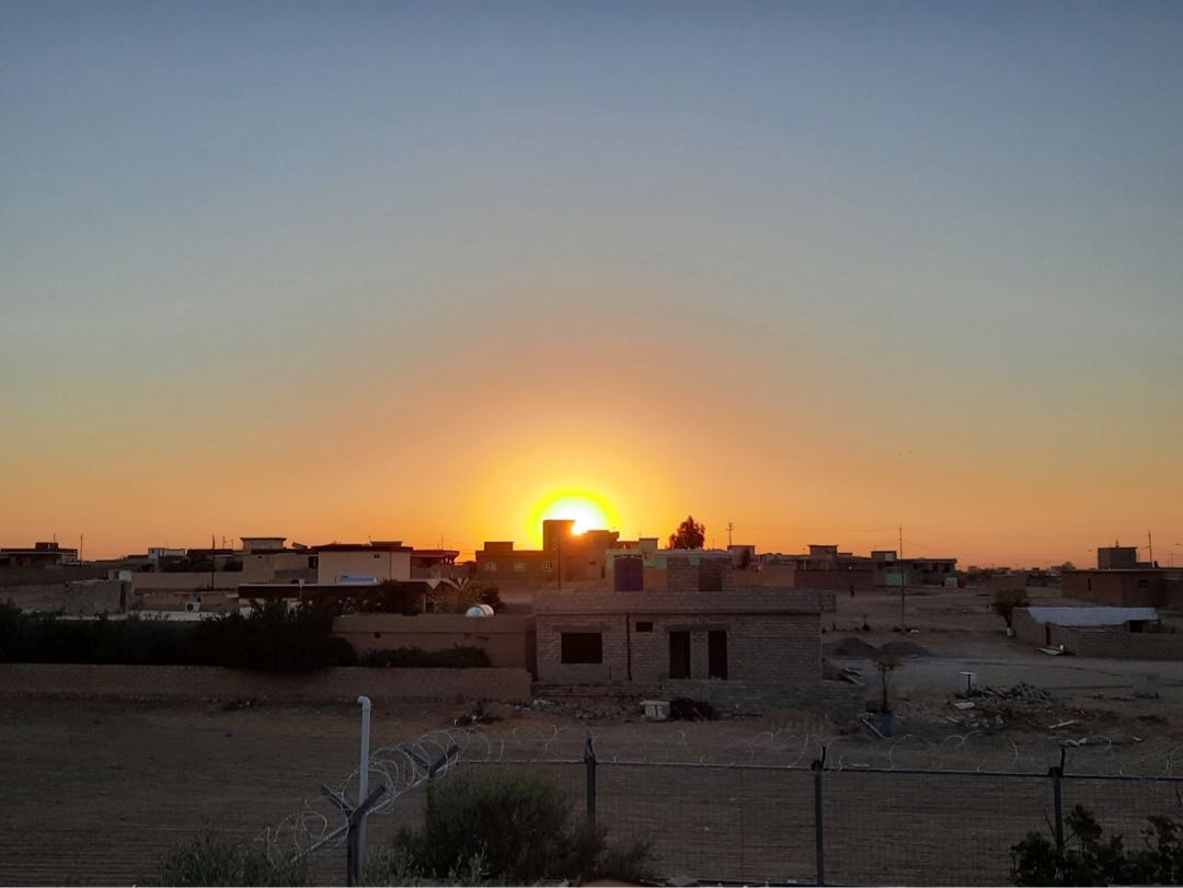 Sunset in the village