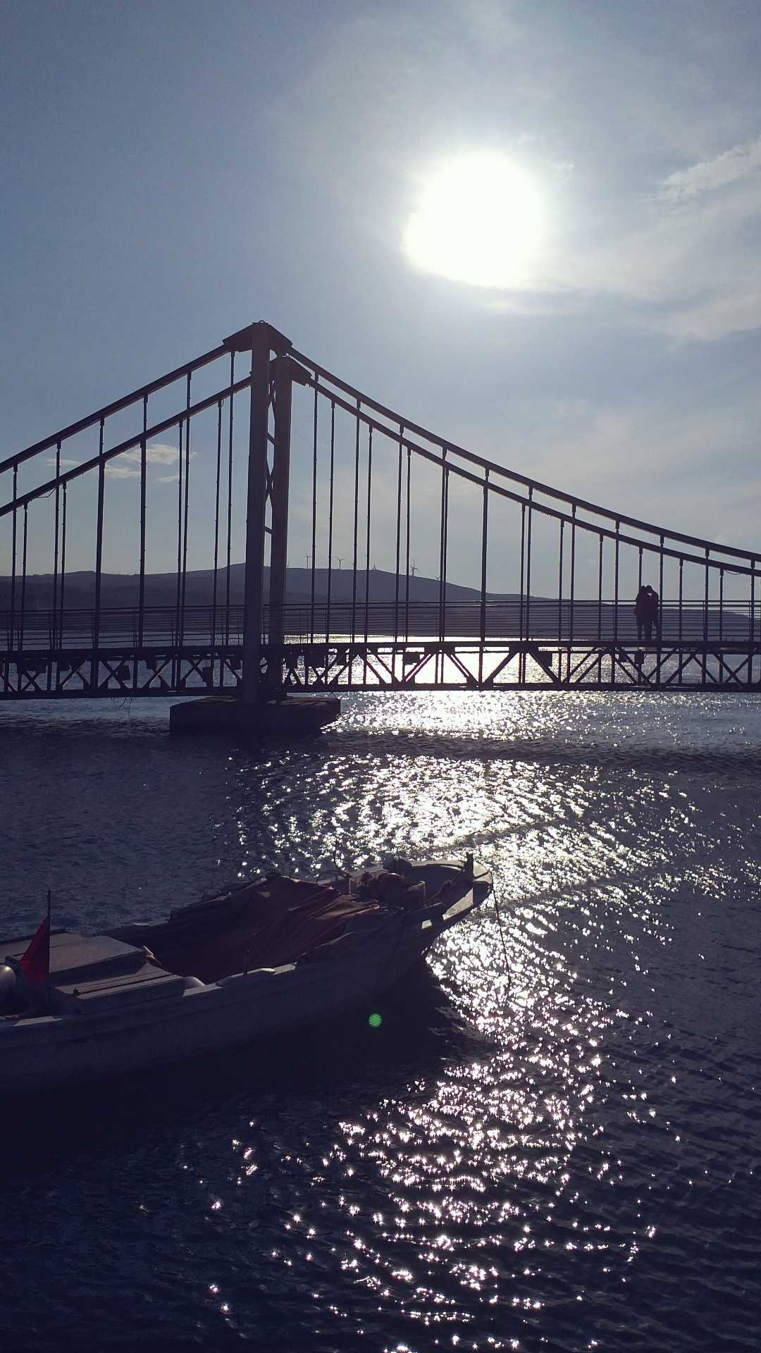 sunset on the bridge
