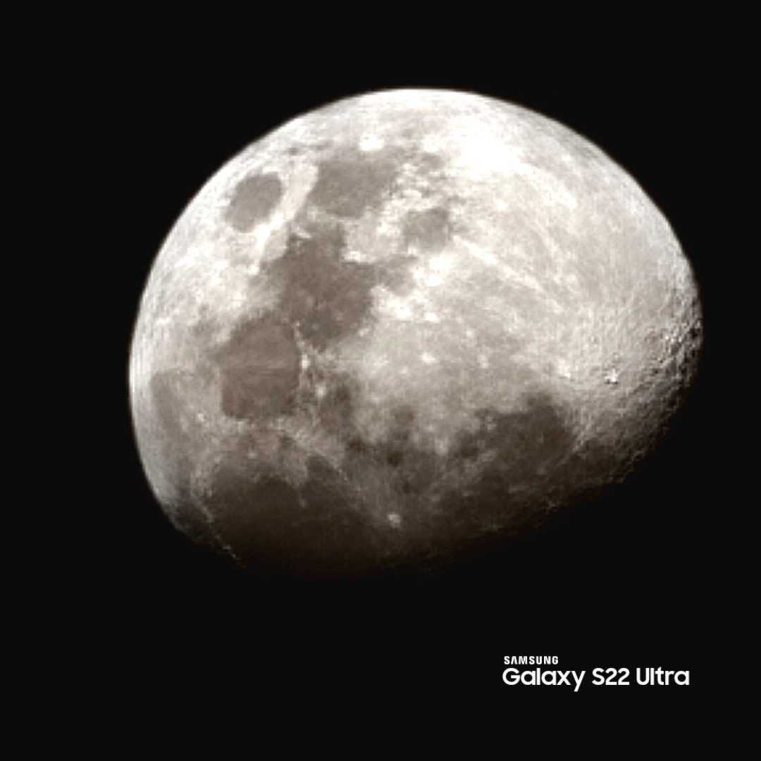 100x zoom moon shot with S22Ultra.